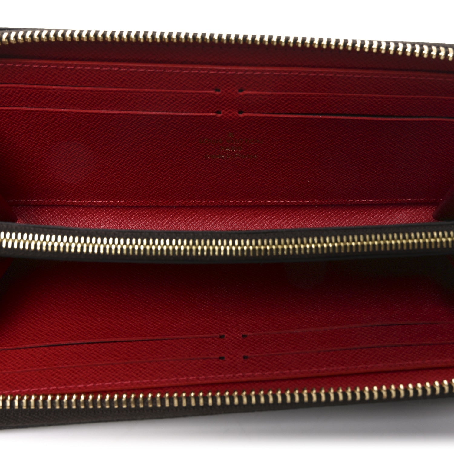 Damier Ebene Clemence Wallet Cherry
