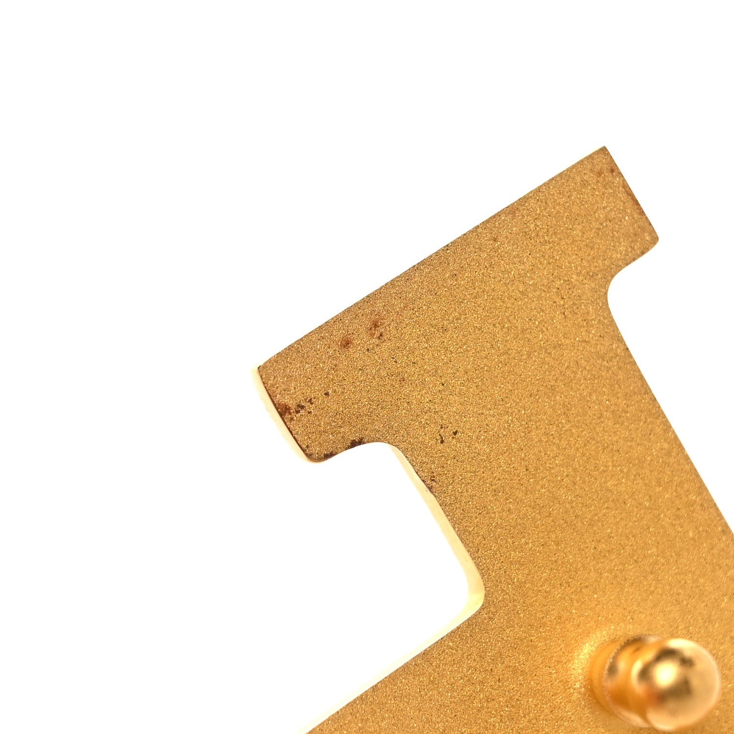 Polished 32mm H Belt Buckle Gold