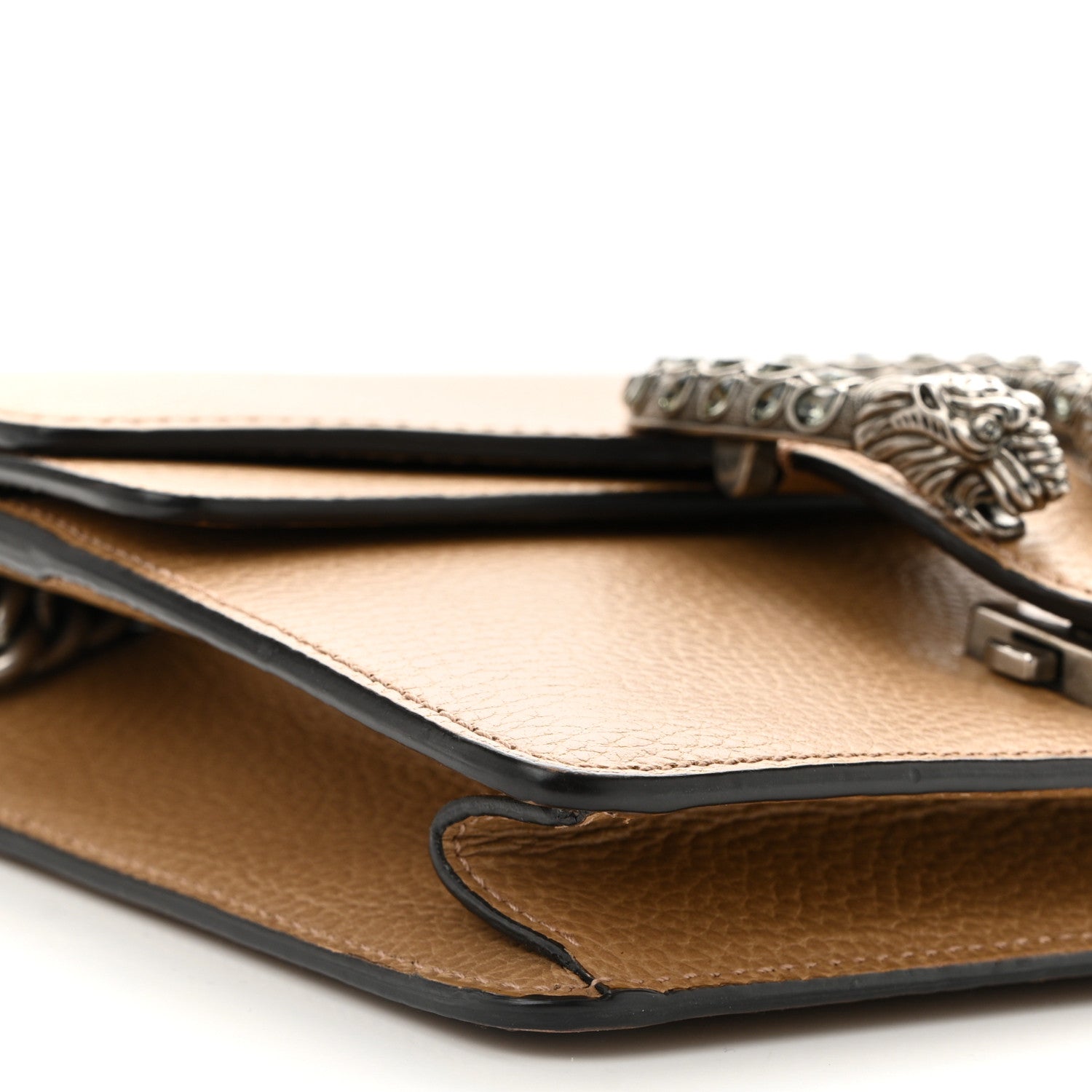 Dollar Calfskin Crystal Mini Dionysus Shoulder Bag Natural Tan Black Diamond