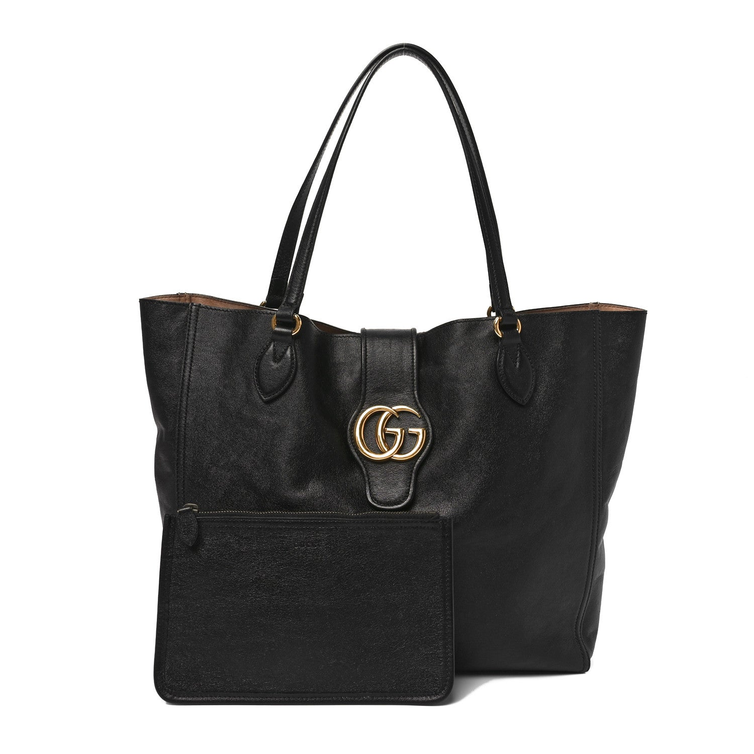 New Sakai Calfskin Lux Medium Dahlia Tote Black