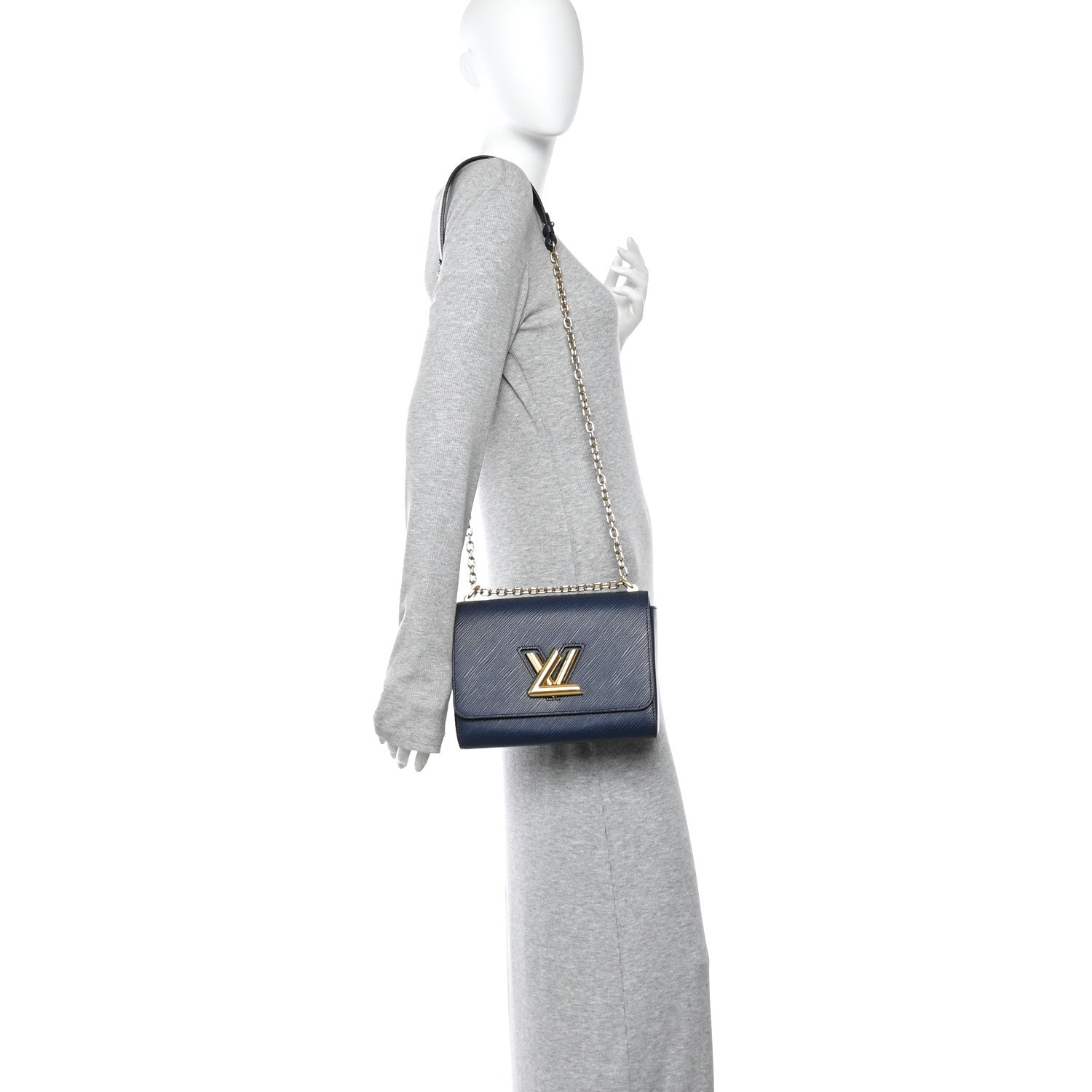 Epi Twist Shoulder Bag MM Indigo