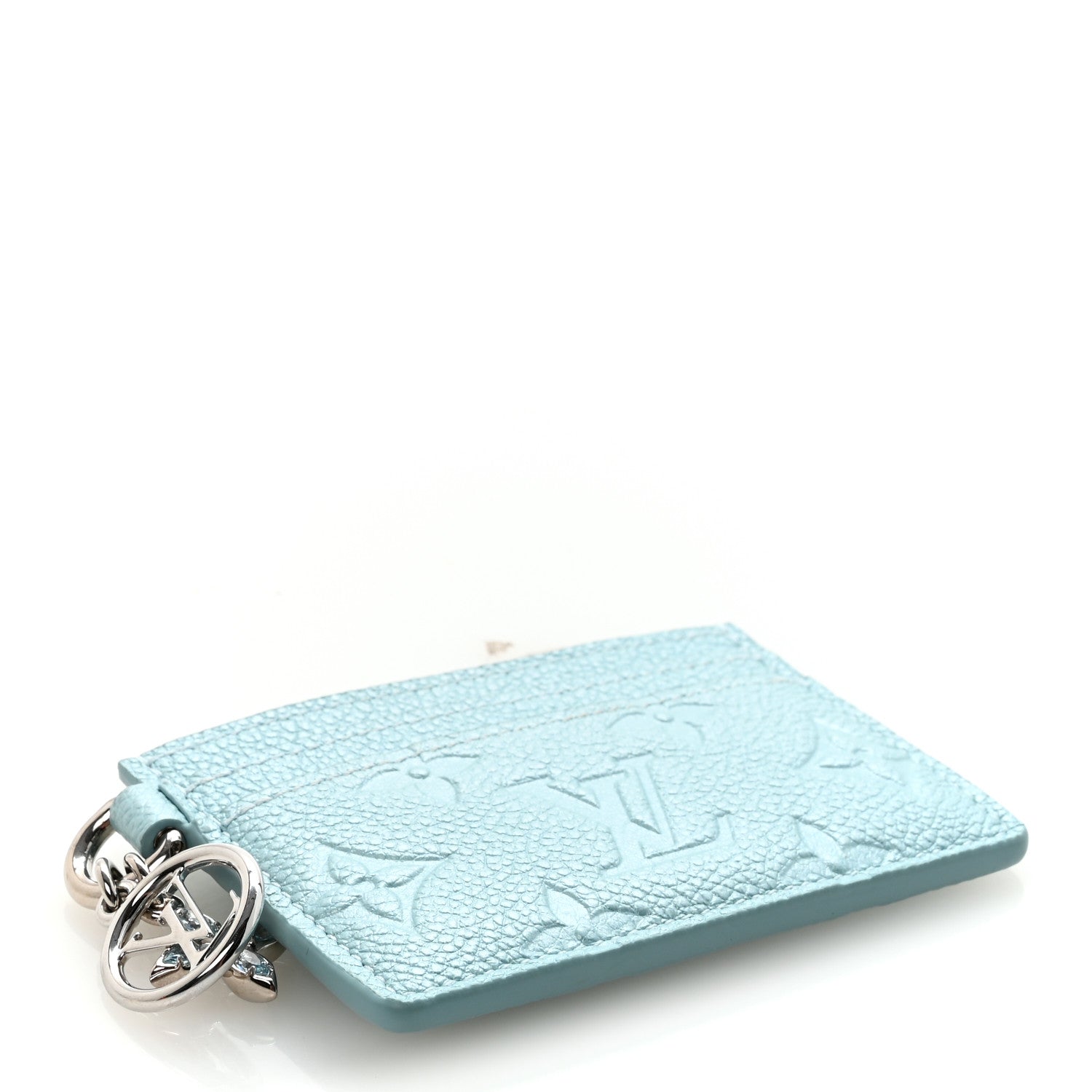 Empreinte Monogram LV Charms Card Holder Pearly Lagoon Turquoise