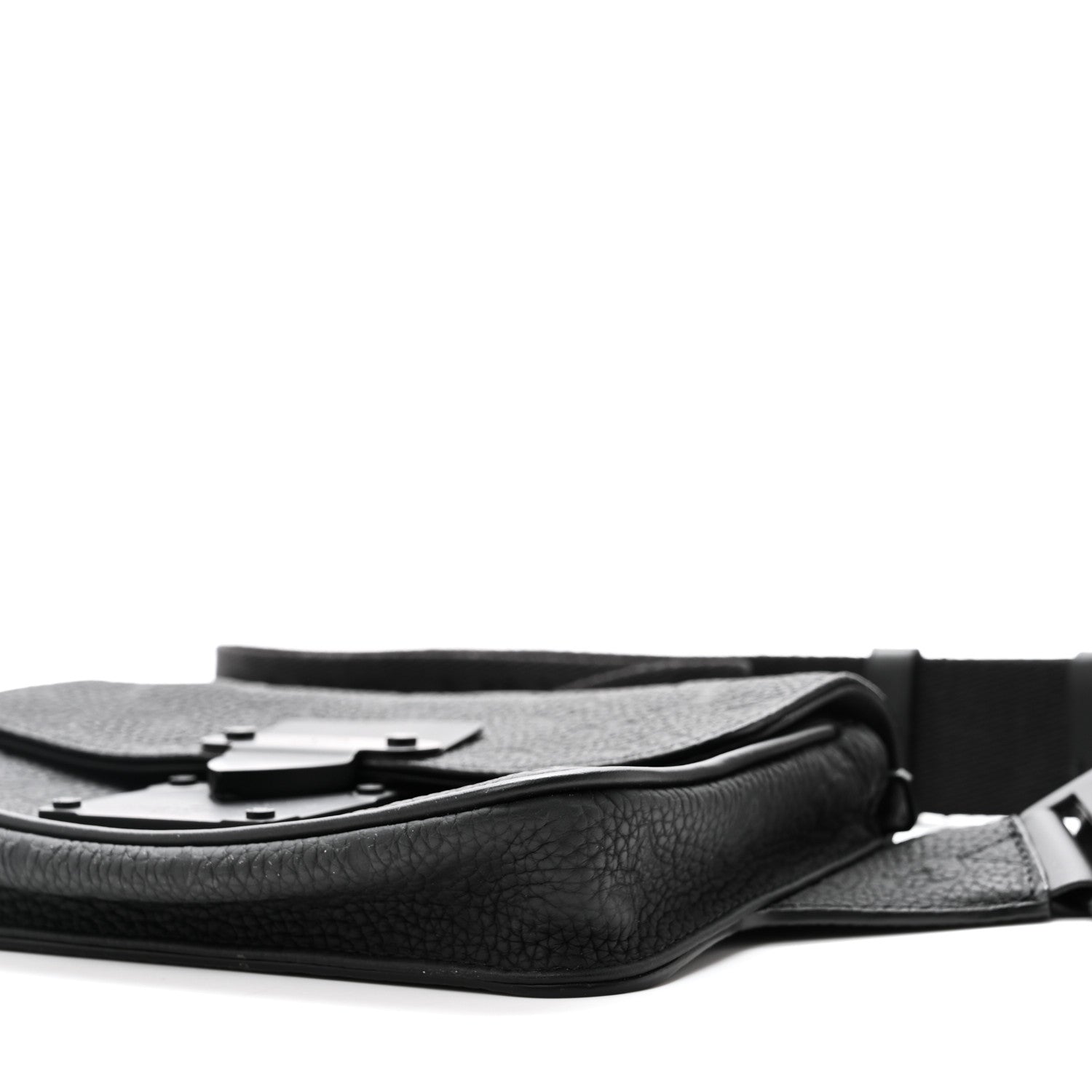 Taurillon Monogram S Lock Sling Bag Black