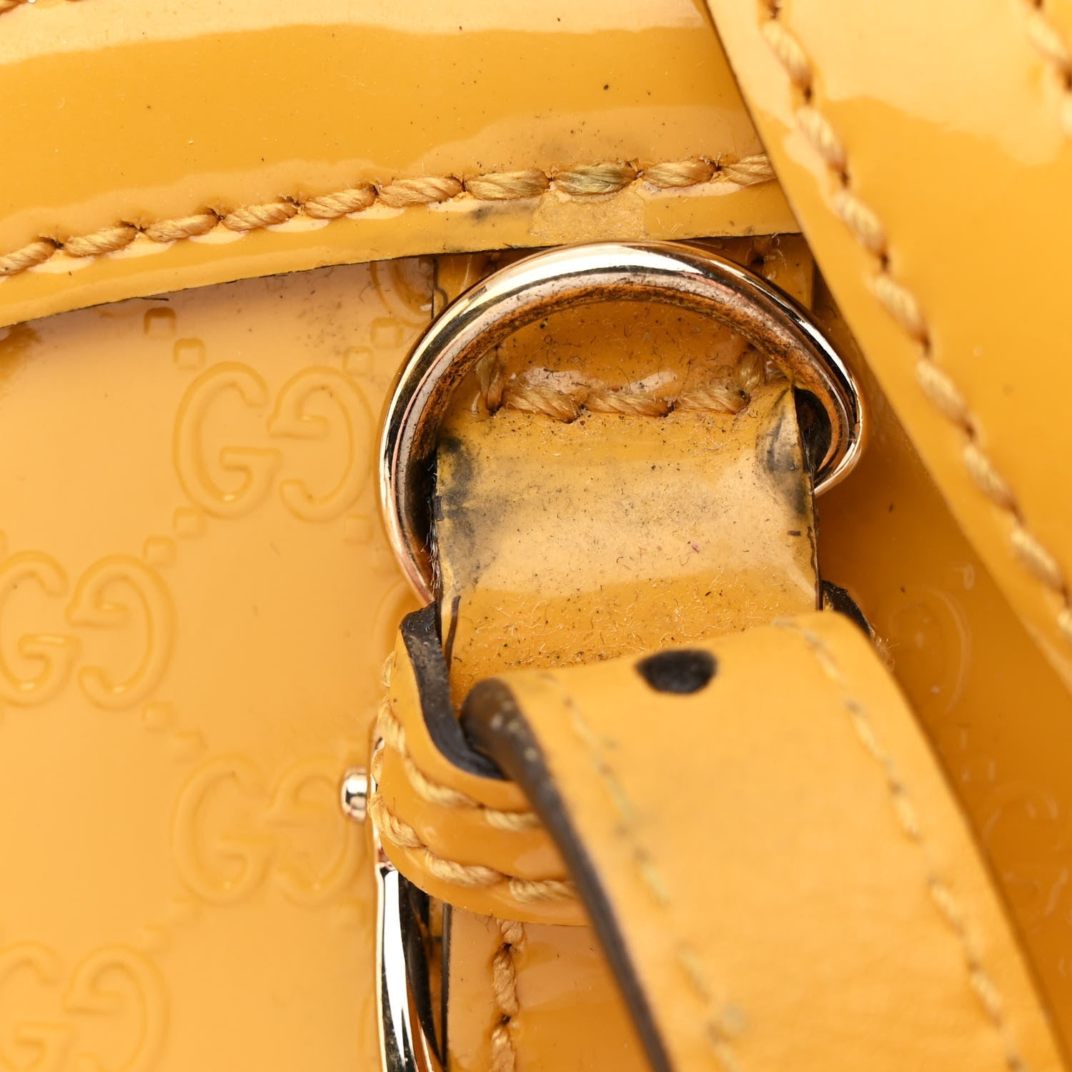 Patent Microguccissima Small Nice Top Handle Dome Bag Bumblebee