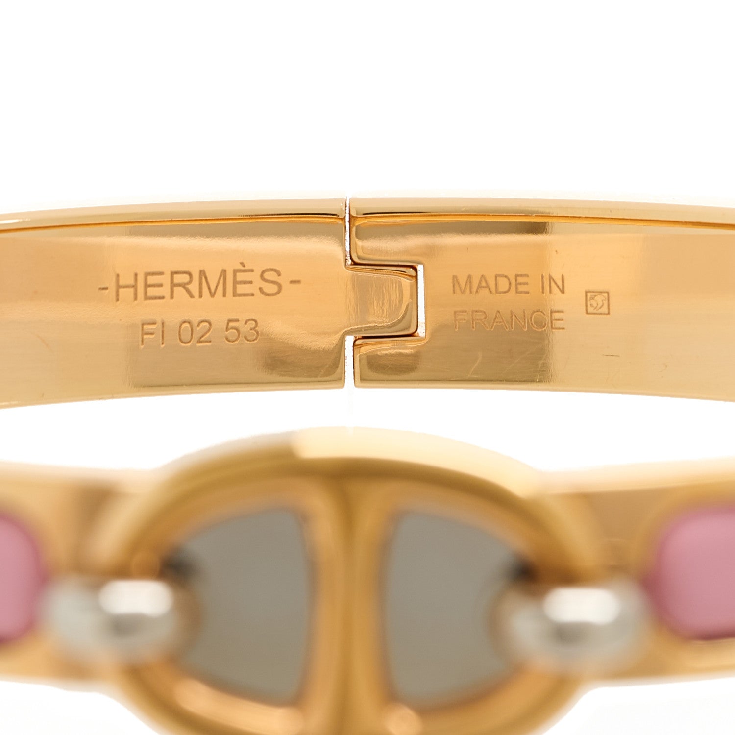 Enamel Mini Clic Chaine d'Ancre Bracelet PM Rose Candeur