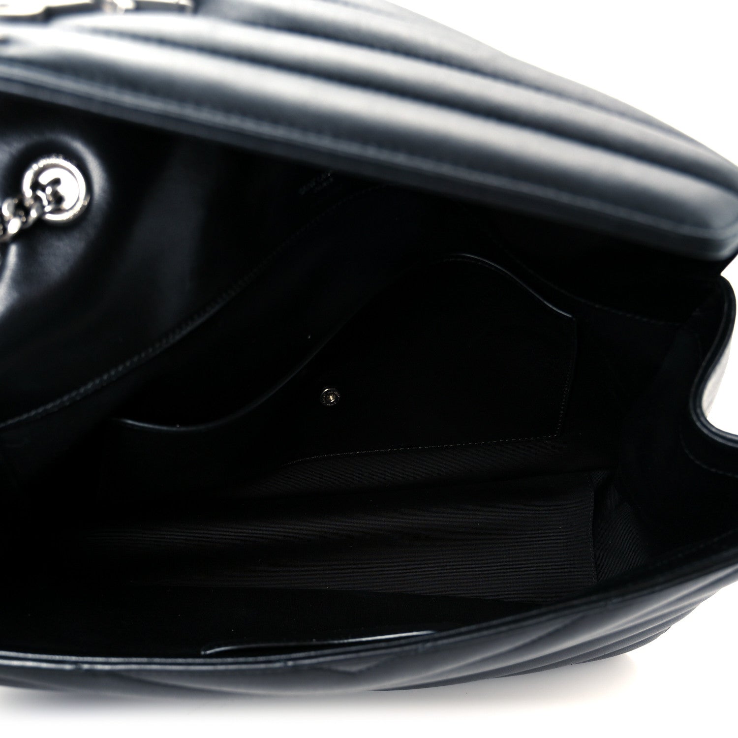 Lambskin Quilted Monogram Large LouLou Black