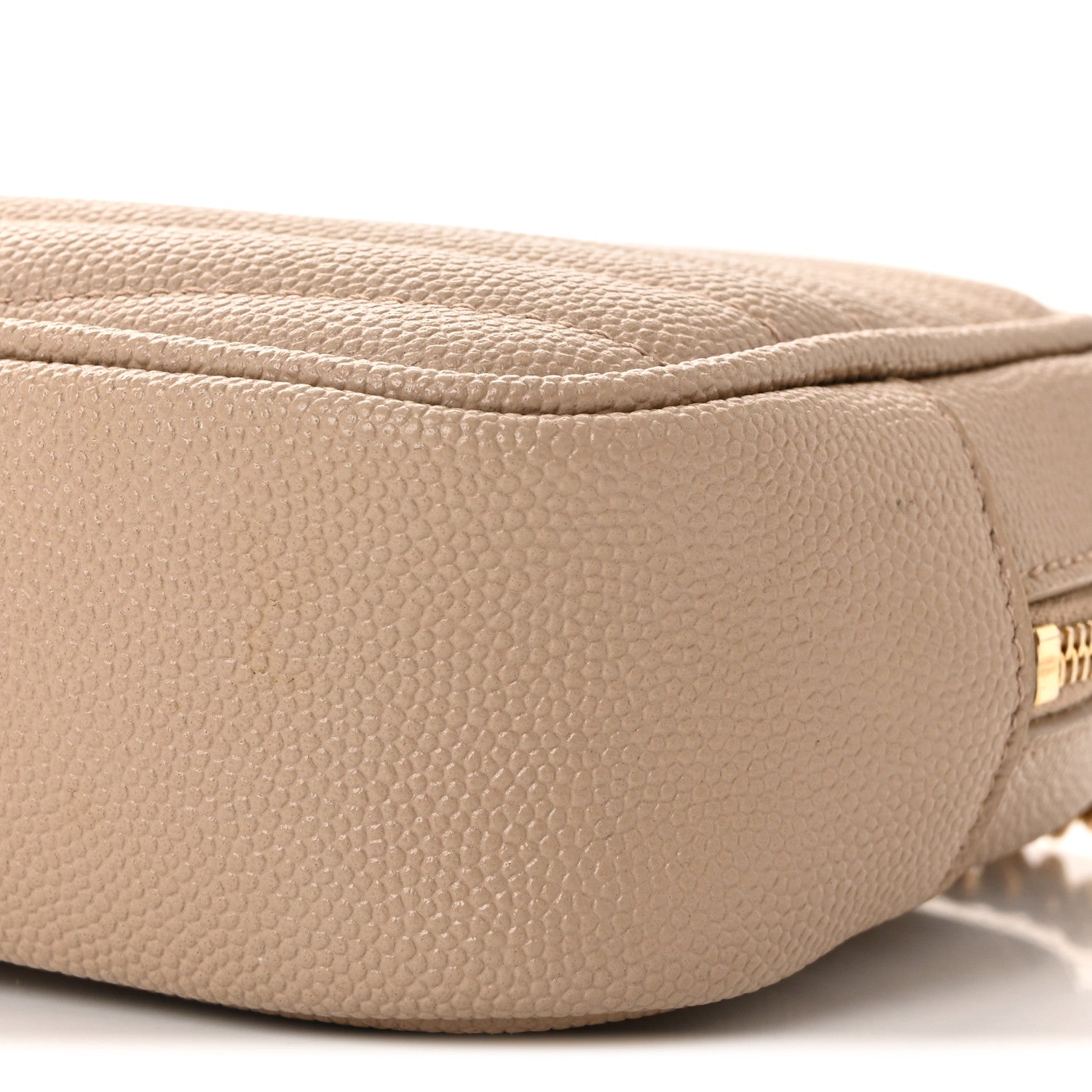 Grain De Poudre Matelasse Monogram Mini Lou Camera Bag Dark Beige