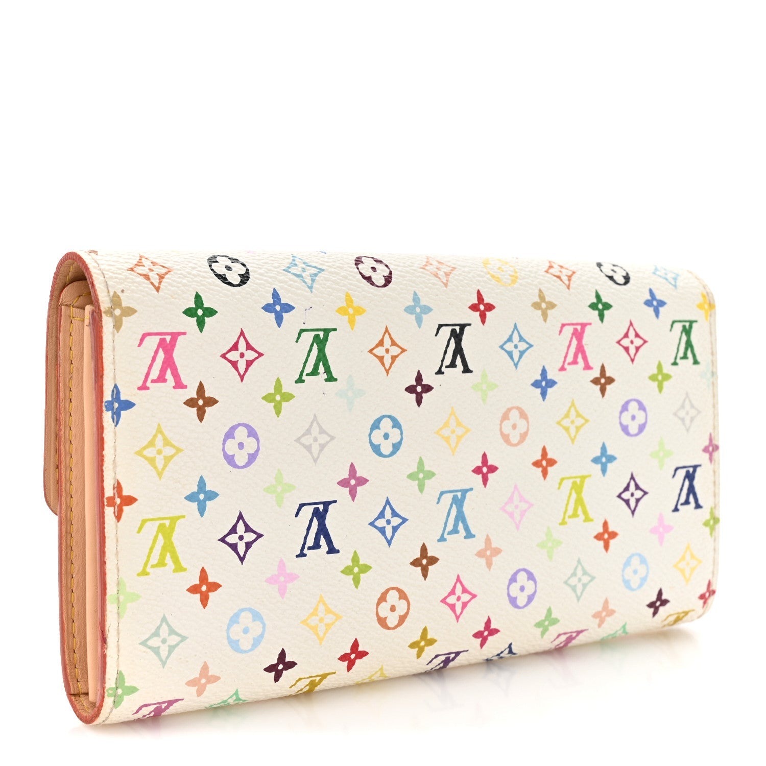 Monogram Multicolor Sarah Wallet White