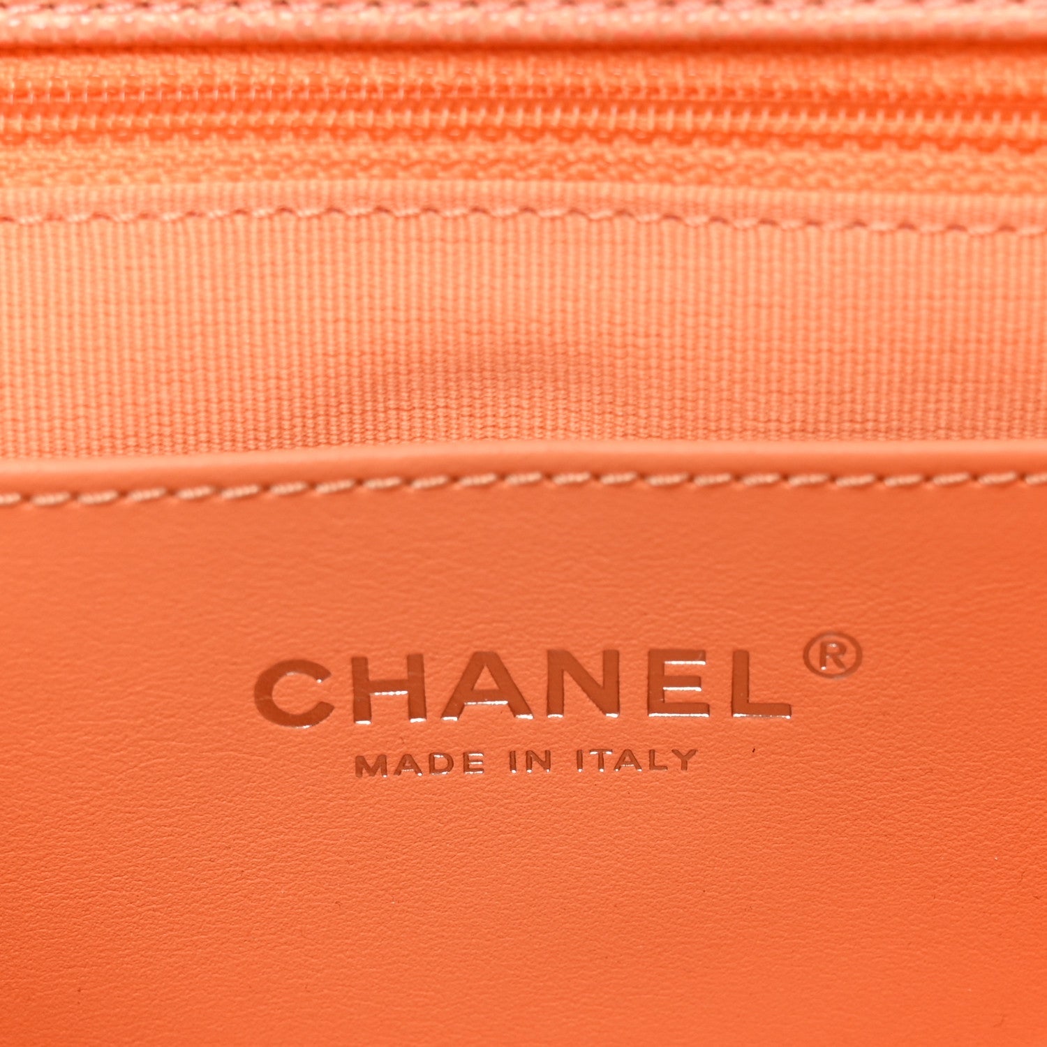 Shaded Caviar Quilted My Everything Small Flap Orange Light Orange