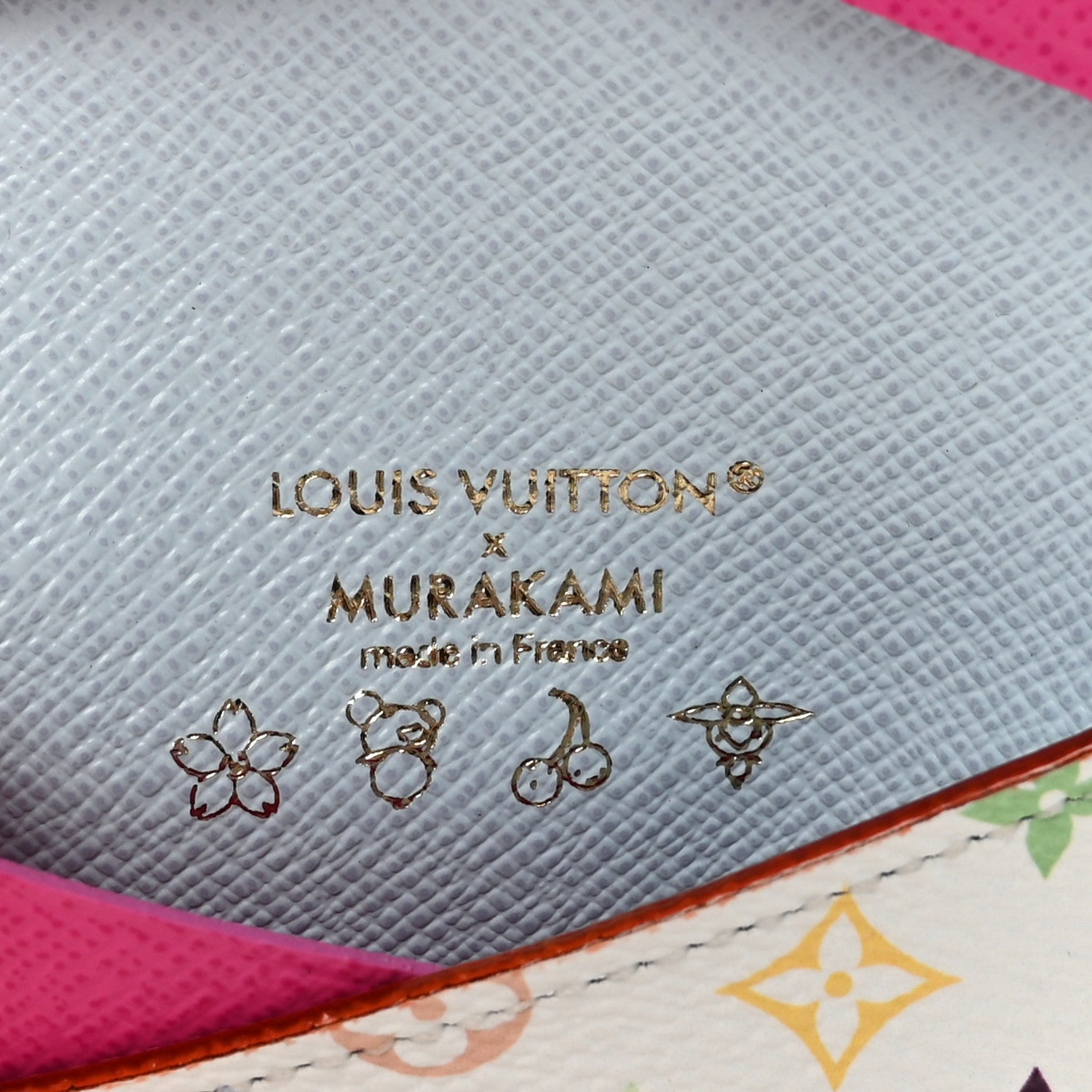 LV X TM Monogram Multicolor Slim Card Holder White