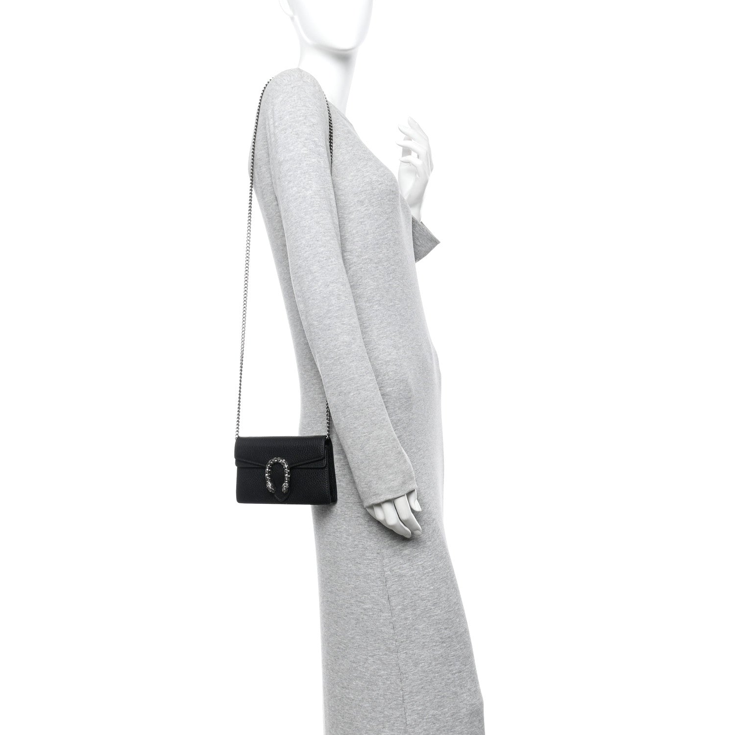 Calfskin Super Mini Dionysus Shoulder Bag Black