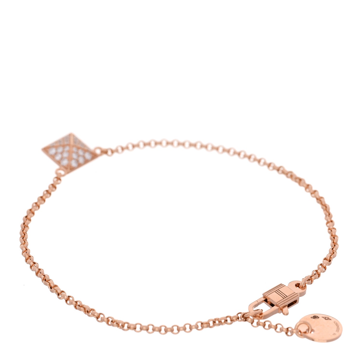 18K Rose Gold Diamond Clou d'H Bracelet