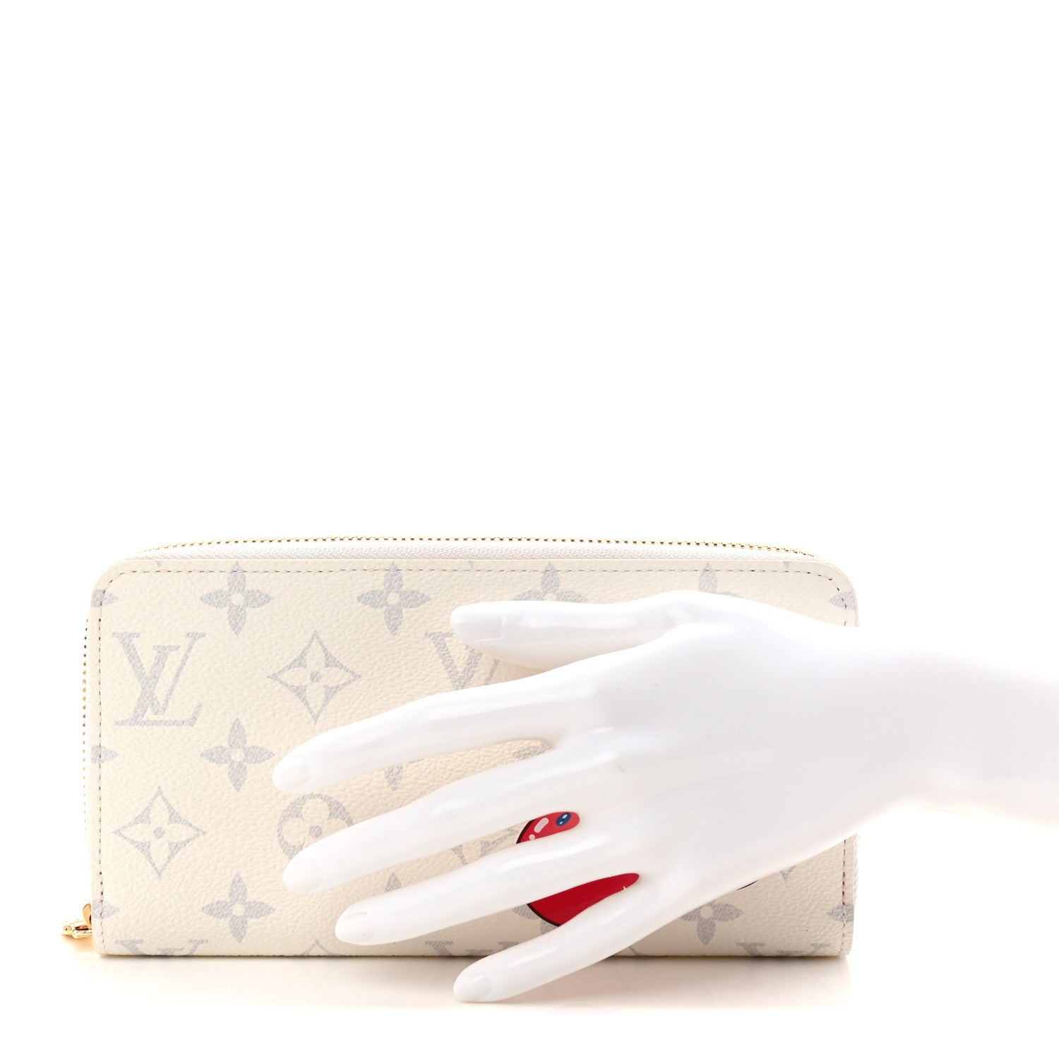 LV X TM Monogram Cerises Zippy Wallet White