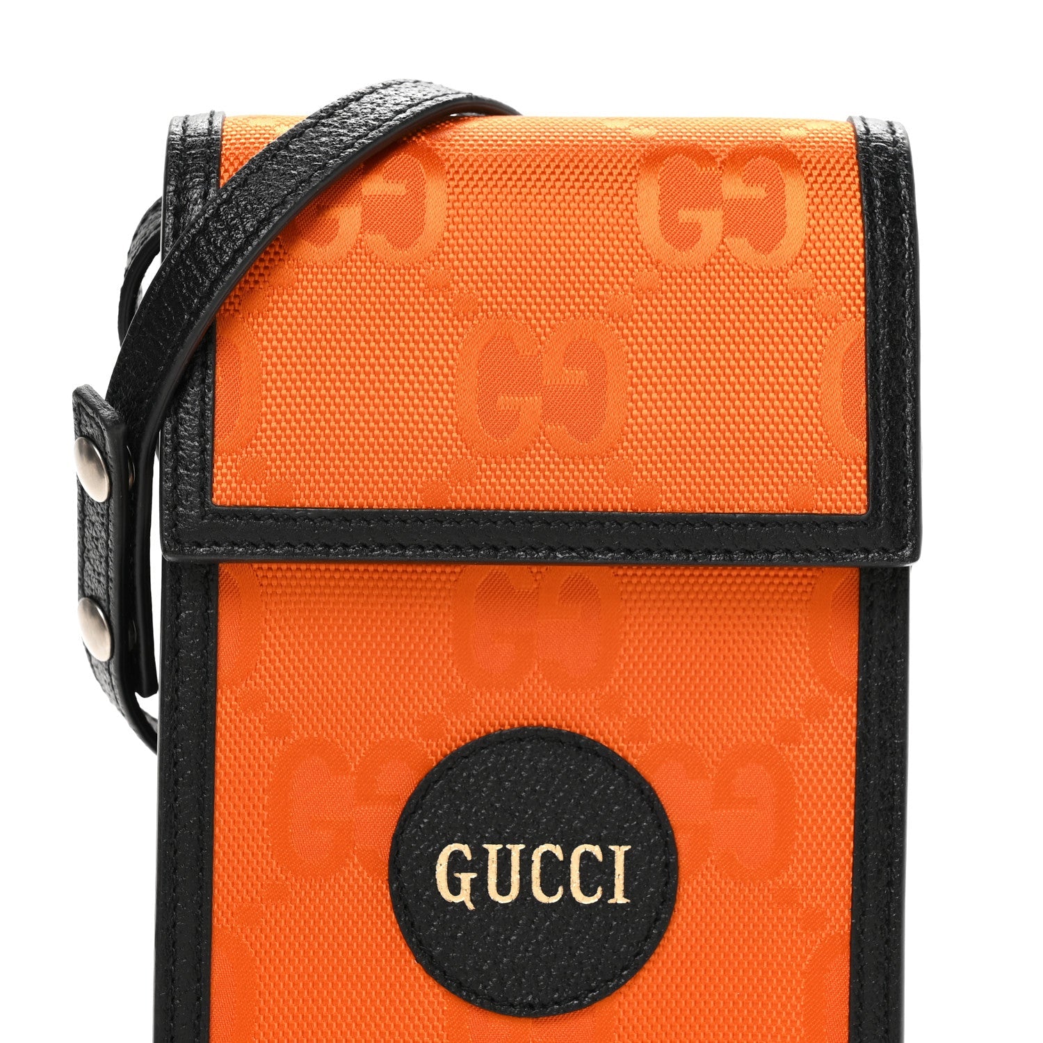 Econyl Nylon Monogram Off The Grid Crossbody Bag Carrot Orange Black