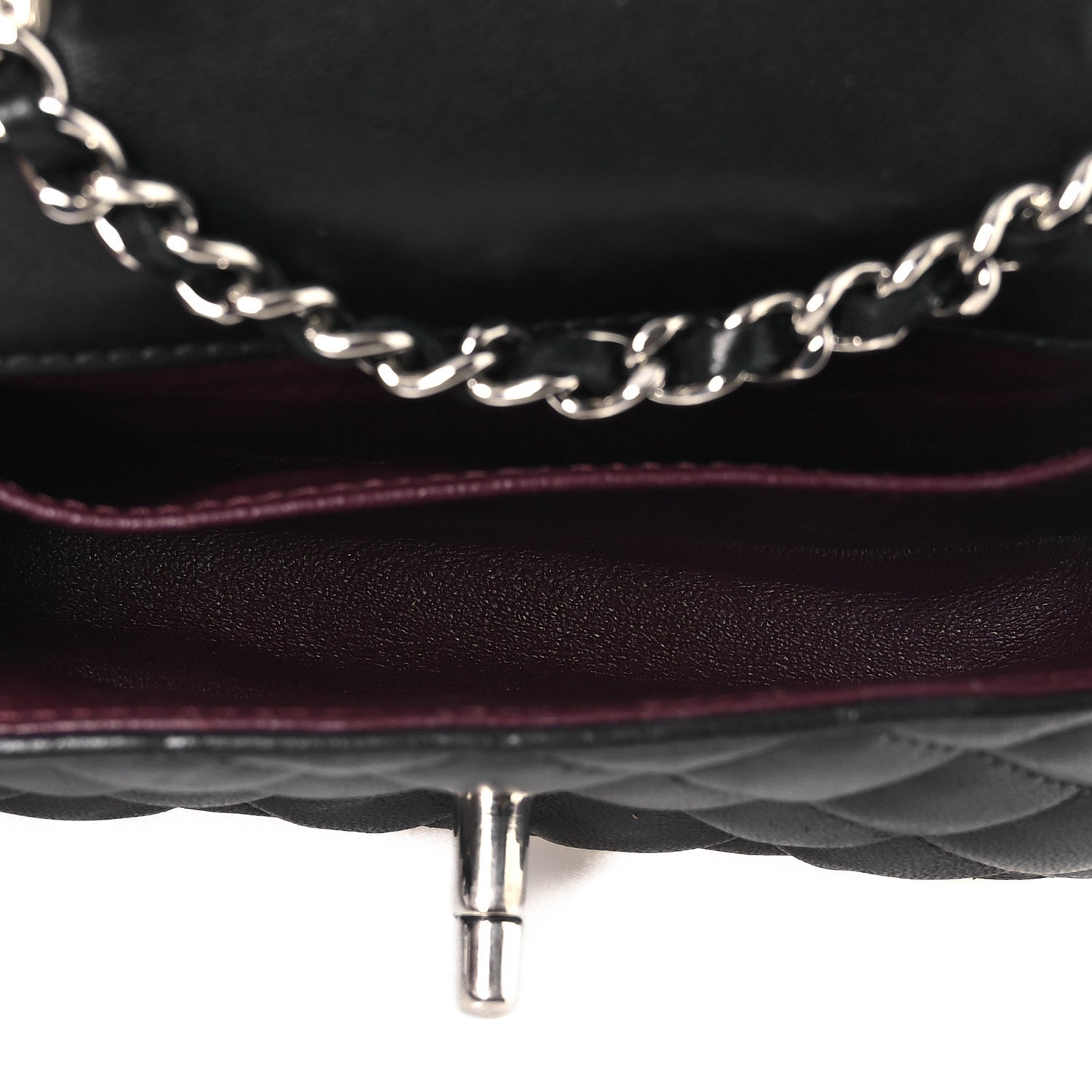 Lambskin Quilted Double Mini Flap Crossbody Black