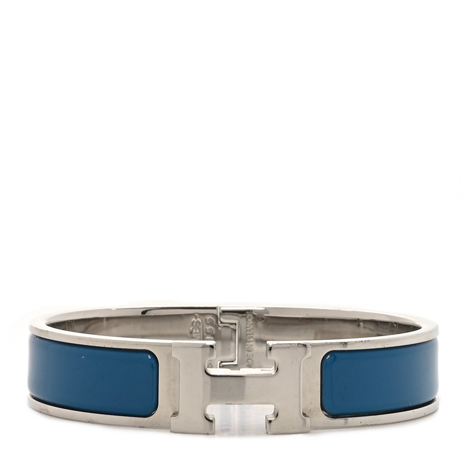Enamel Narrow Clic Clac H Bracelet PM Bleu Profond
