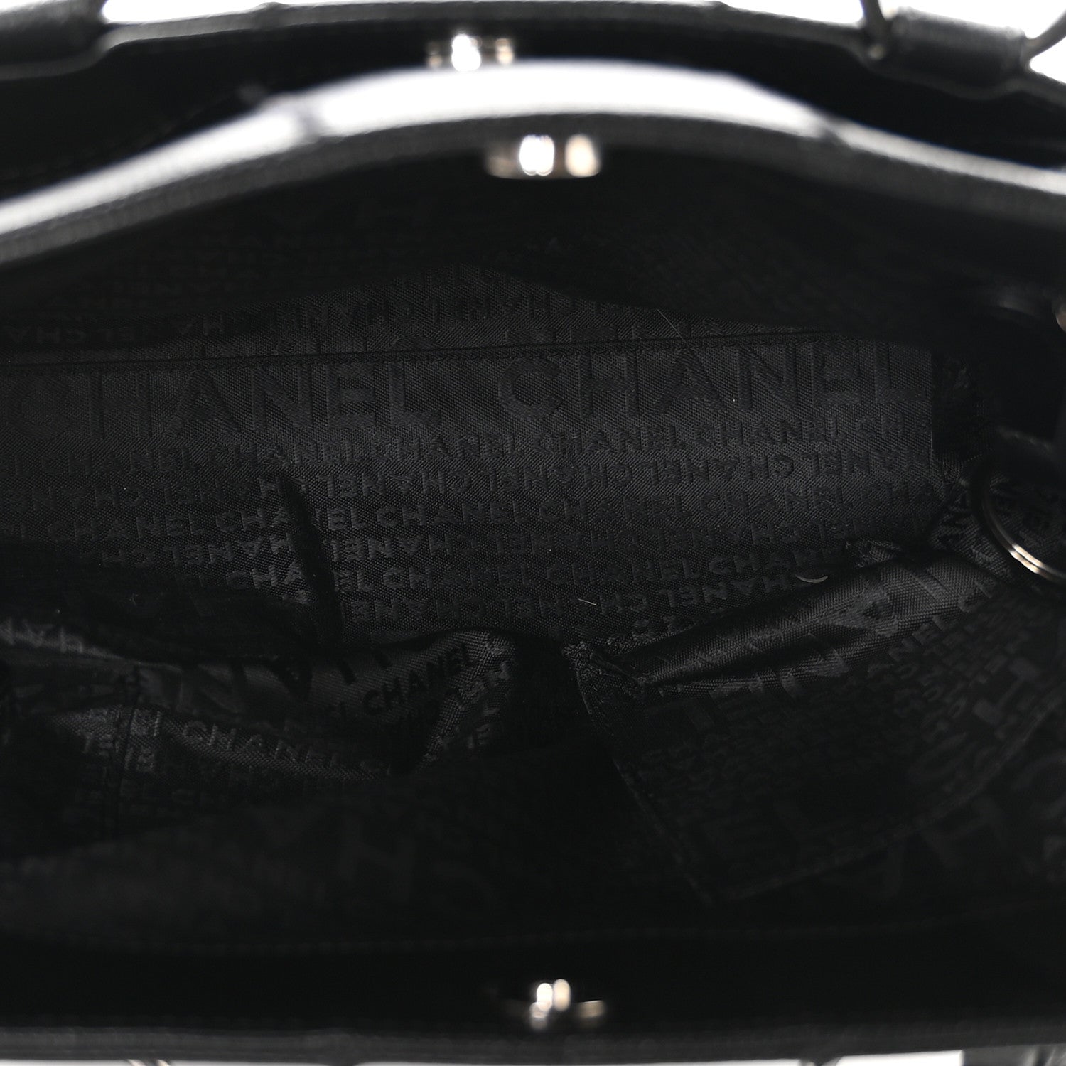 Caviar Quilted Chocolate Bar Tote Black