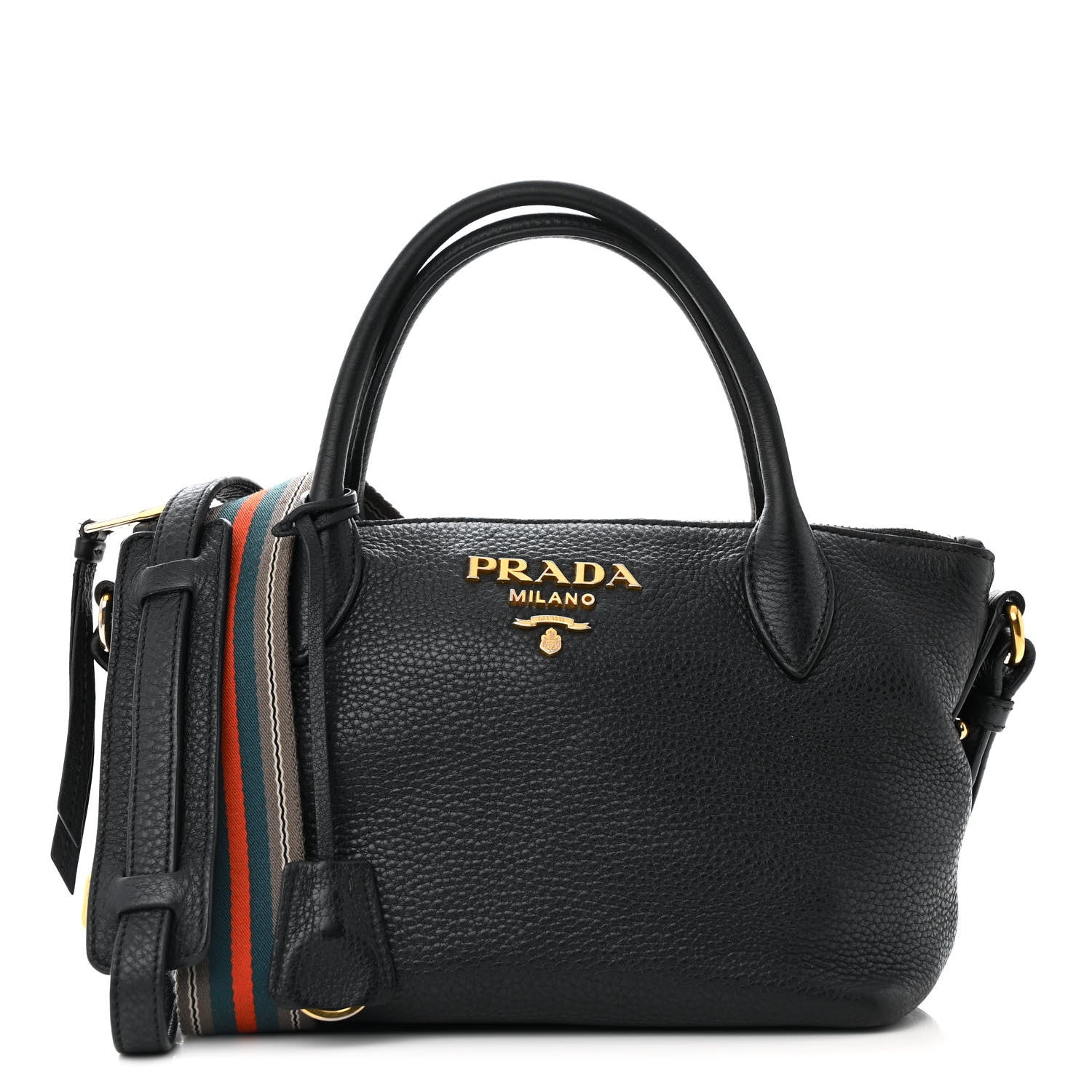 Vitello Daino Small Tote Black
