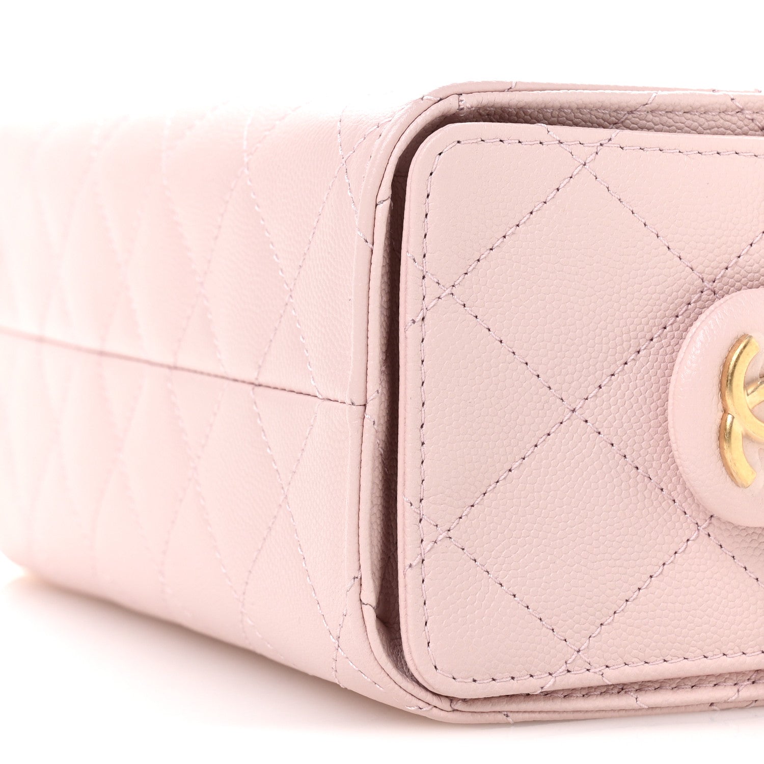 Caviar Quilted Mini Chanel 25 Handbag Light Pink