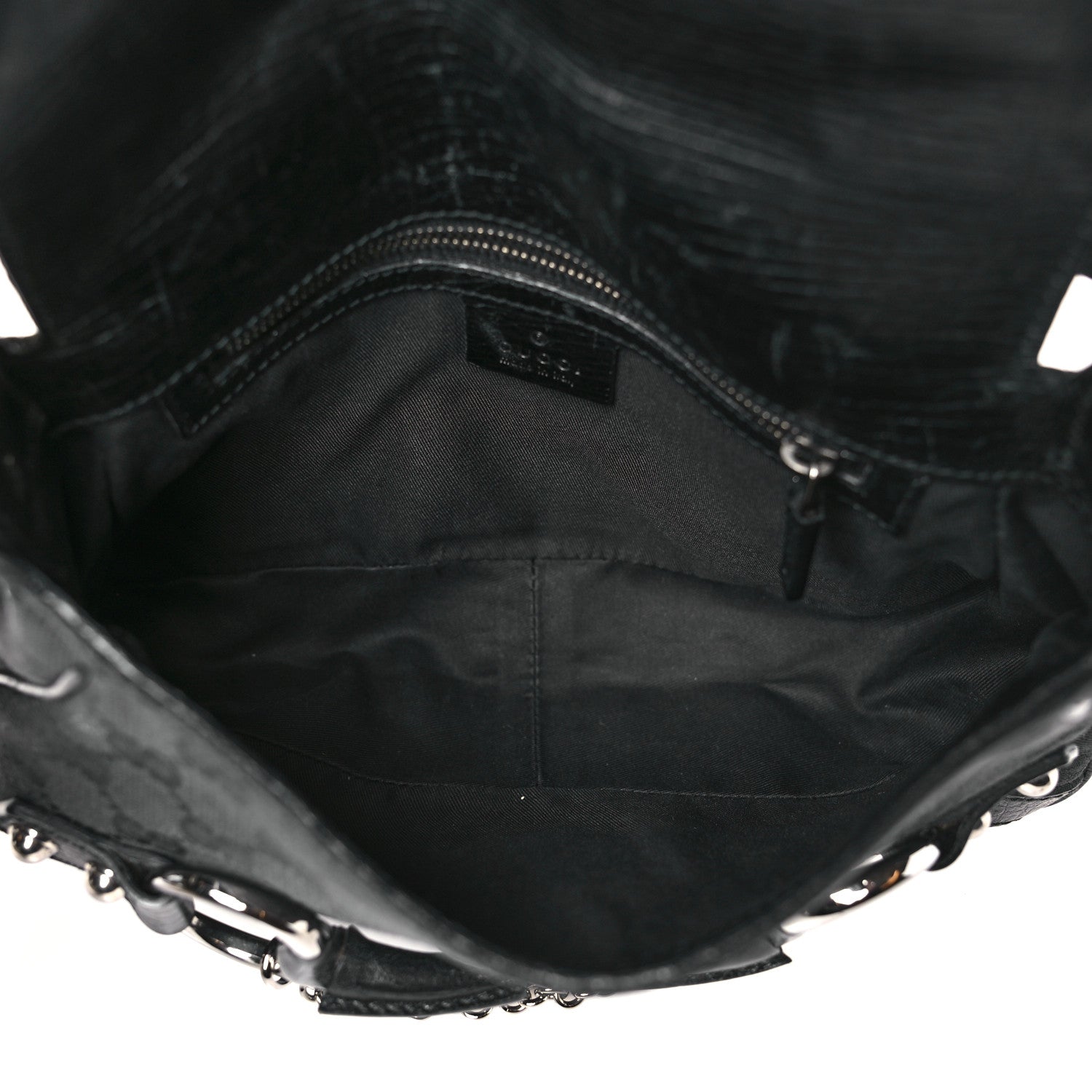 Monogram Horsebit Chain Flap Bag Black
