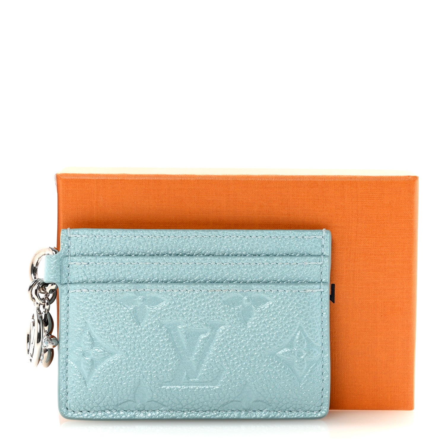 Empreinte Monogram LV Charms Card Holder Pearly Lagoon Turquoise