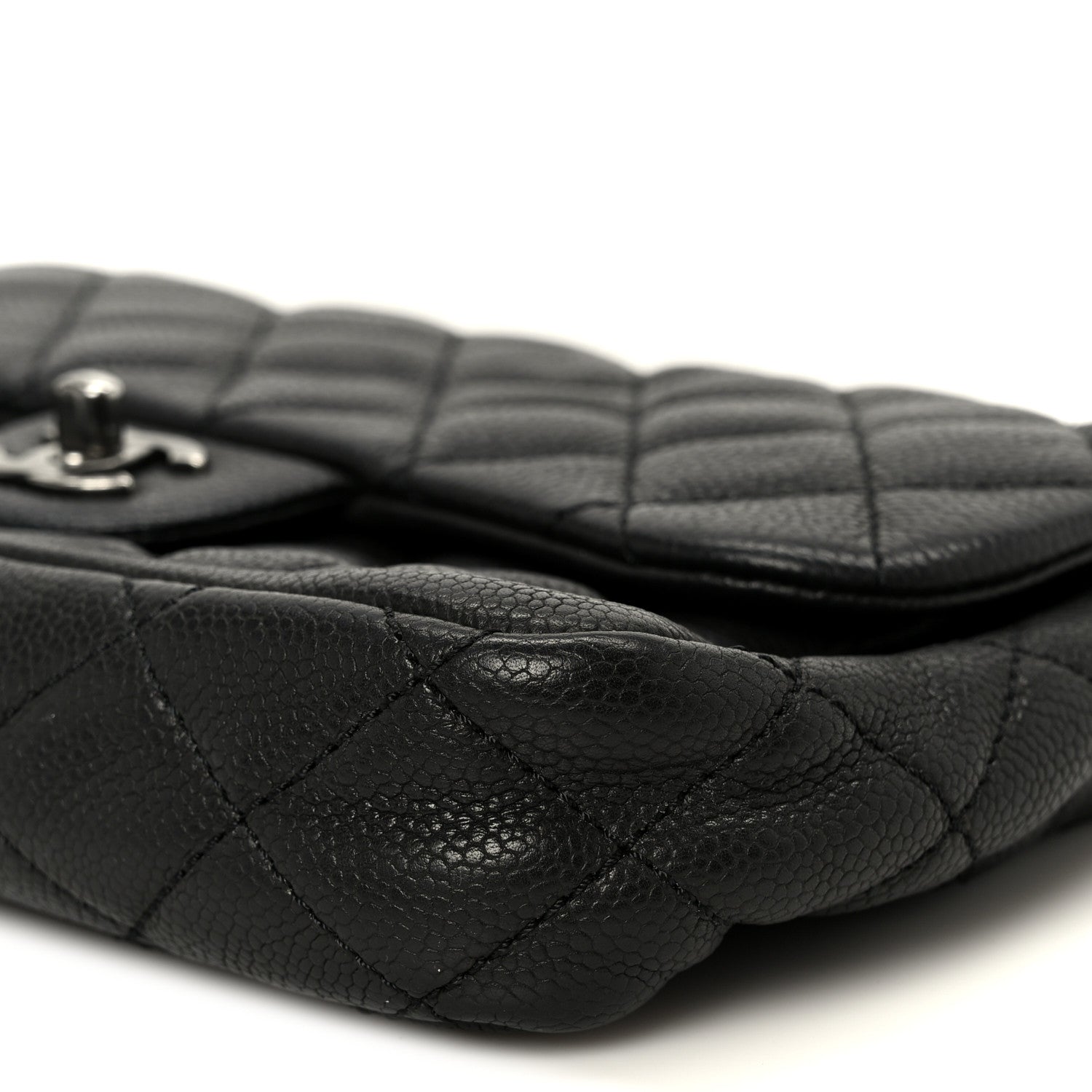 Caviar Quilted Medium Now and Forever Flap Black