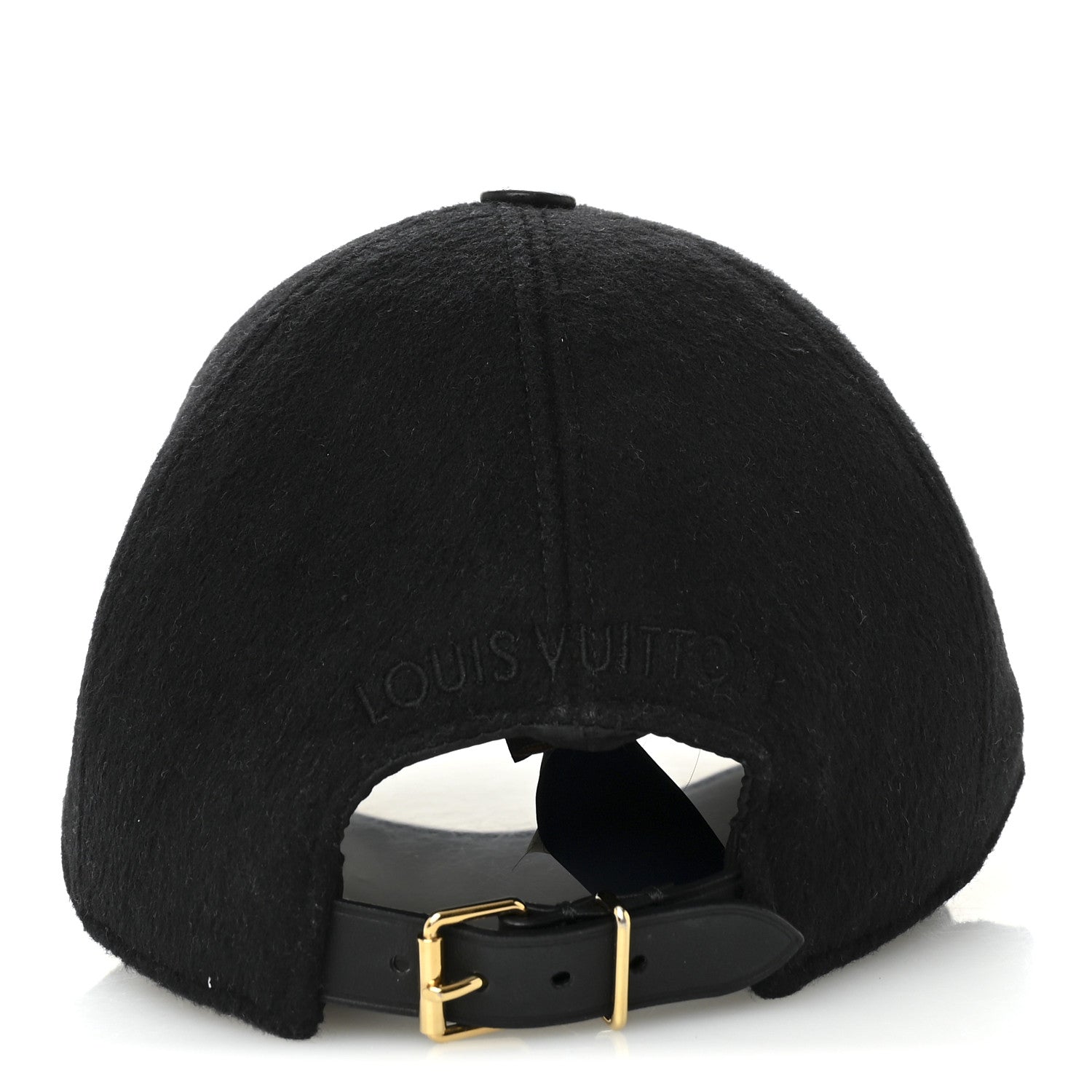 Wool Silk Monogram Endless Cap L Black