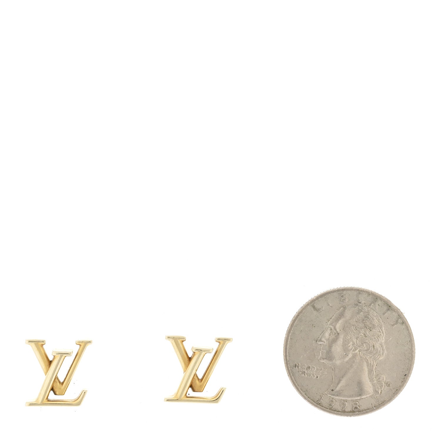 Metal LV Iconic Earrings Gold