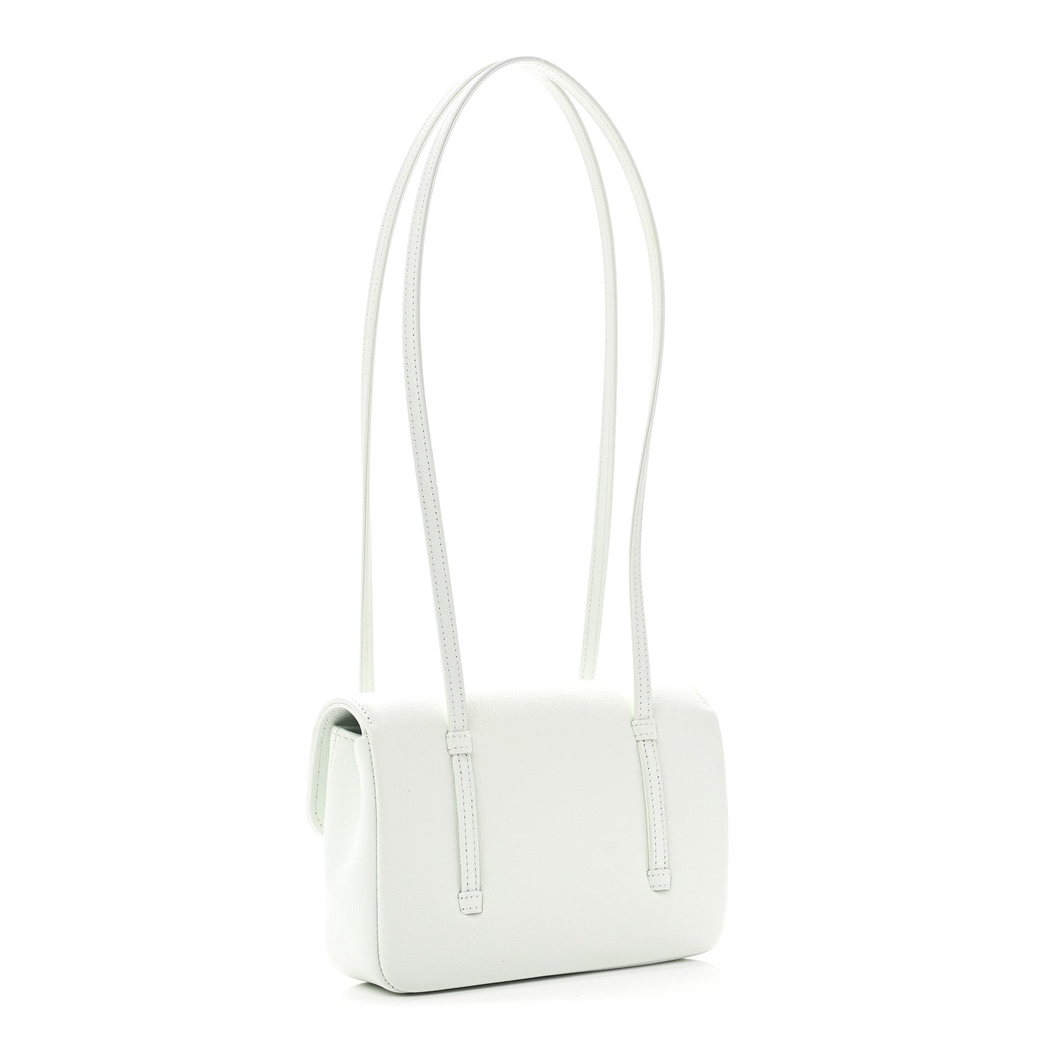 Shiny Caviar Mini Preppy Coco Shoulder Bag Light Blue