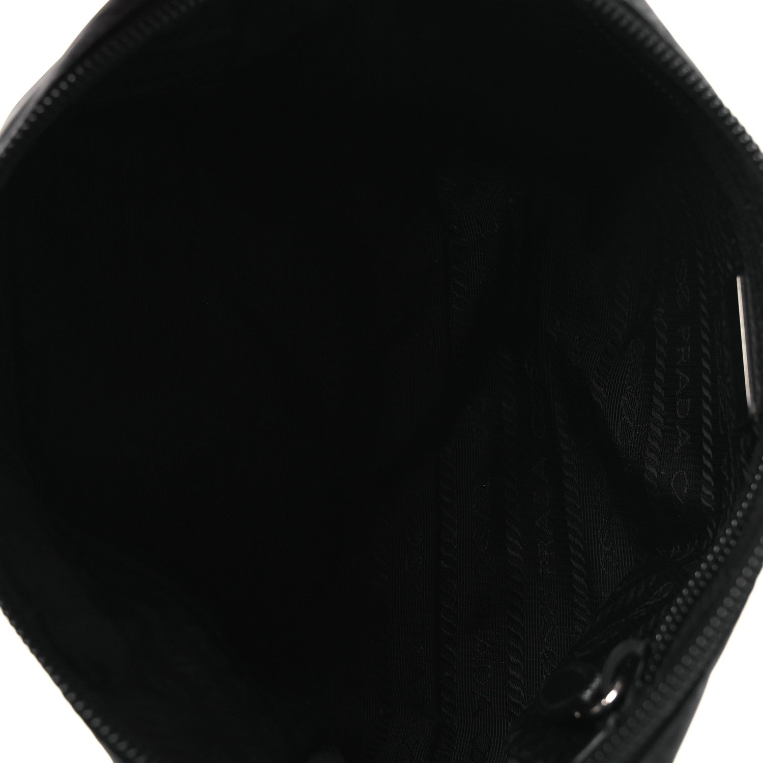 Re-Nylon Vela Saffiano Wristlet Black