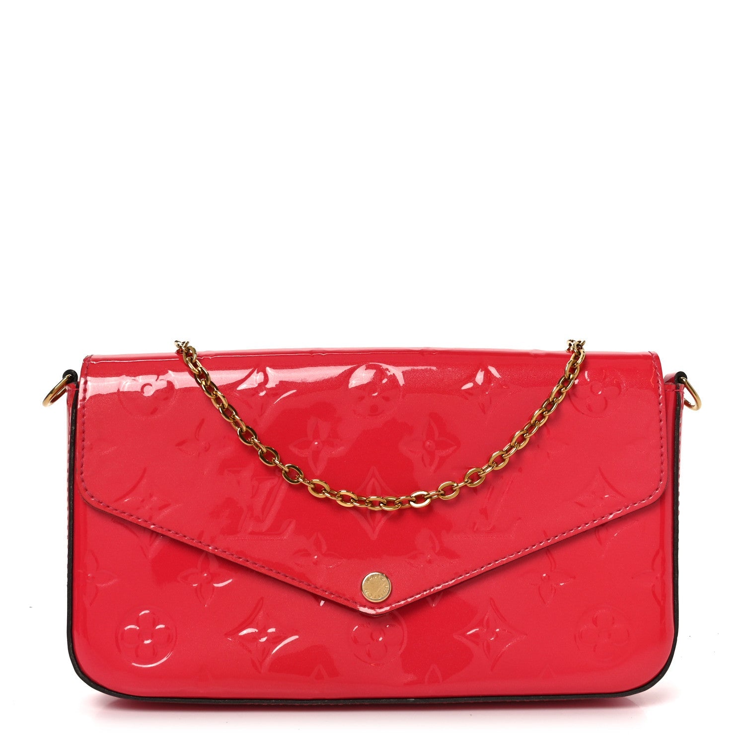 Vernis Felicie Pochette Chain Wallet Hot Pink