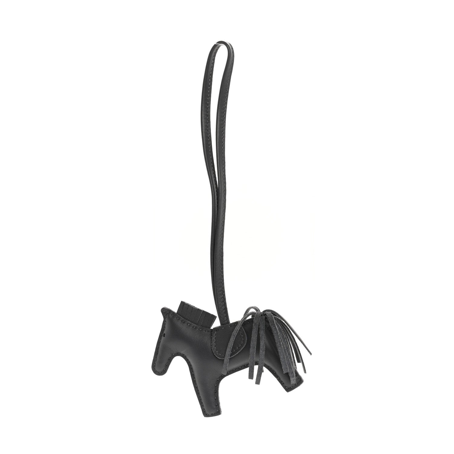 Milo Lambskin Grigri Rodeo Horse Bag Charm PM Ardoise