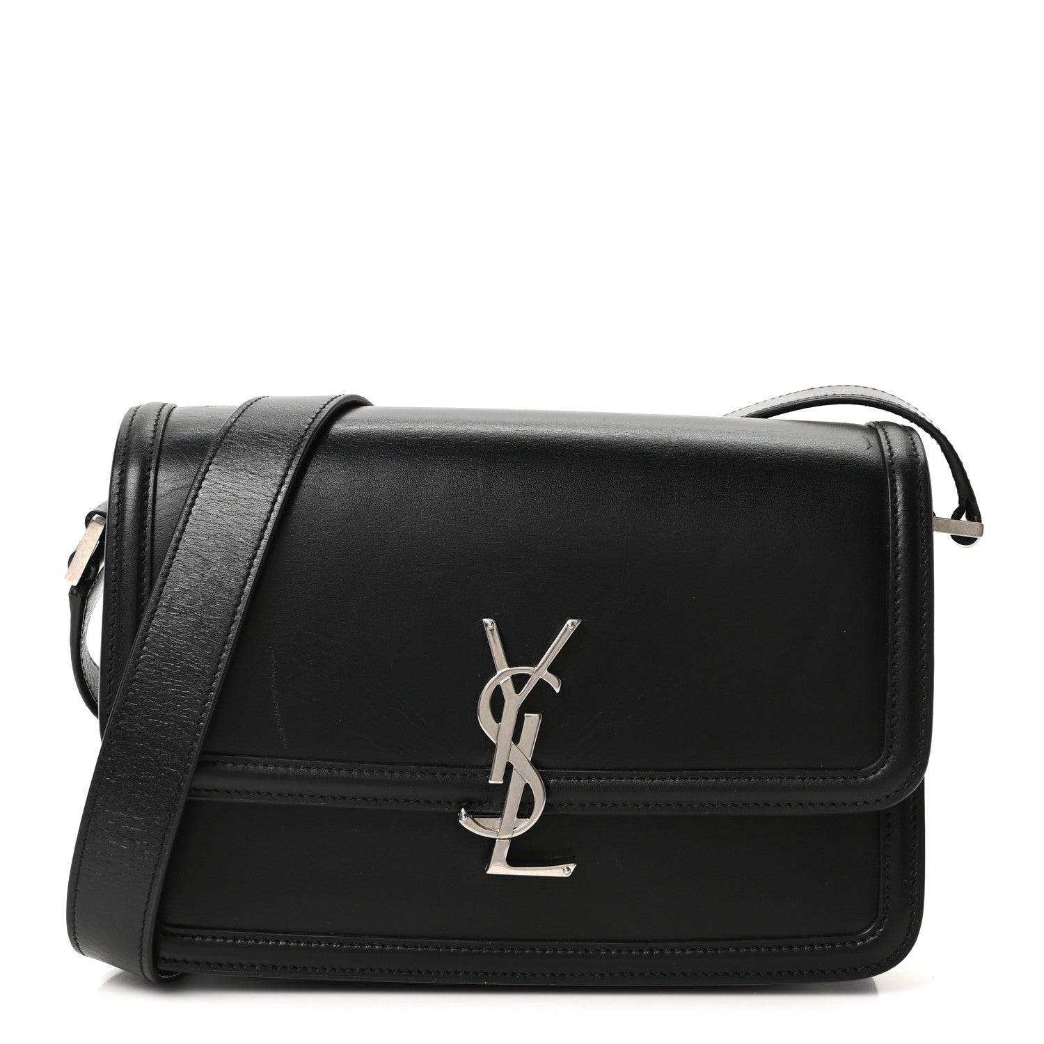 Box Calfskin Monogram Medium Solferino Satchel Black