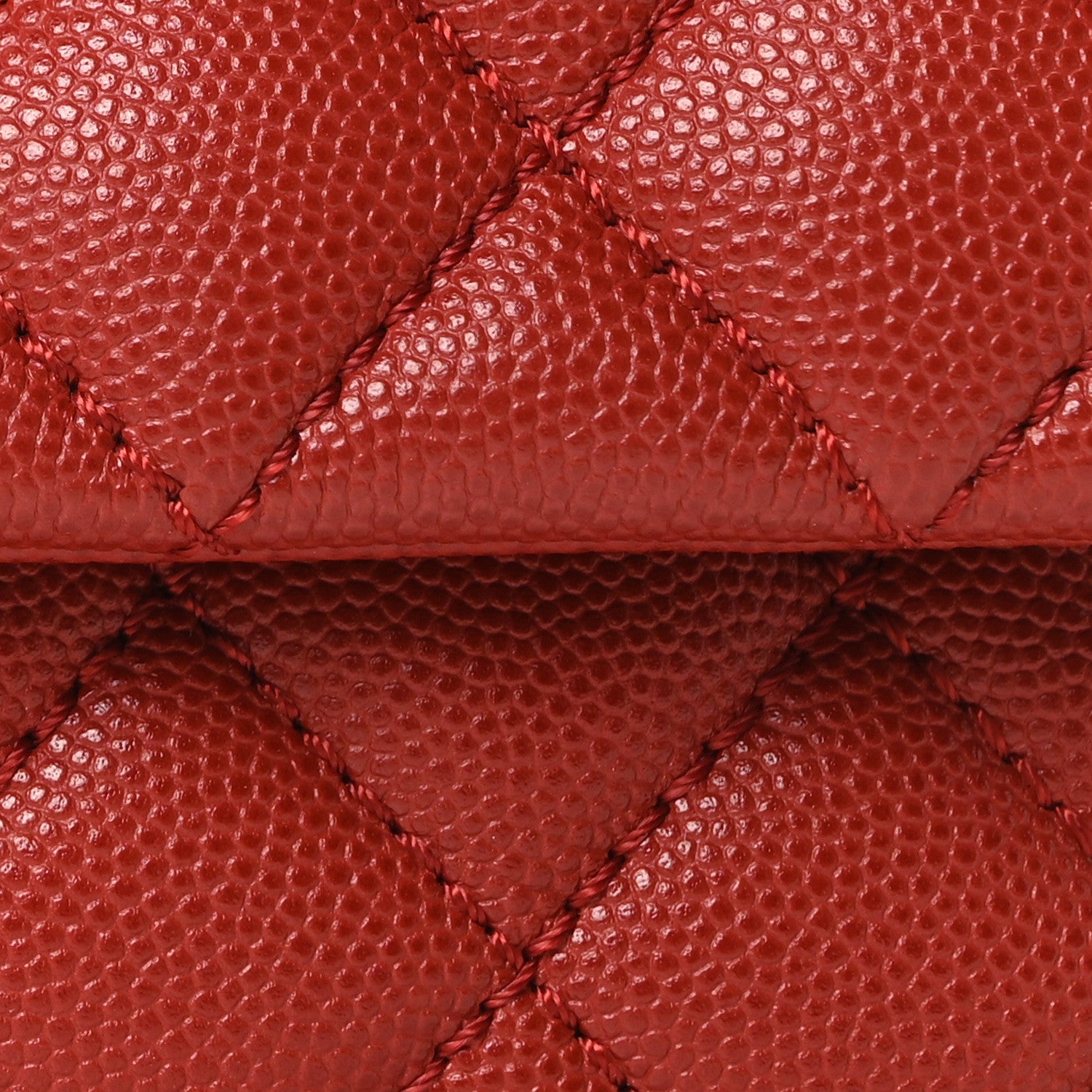 Caviar Quilted Mini Coco Handle Flap Red