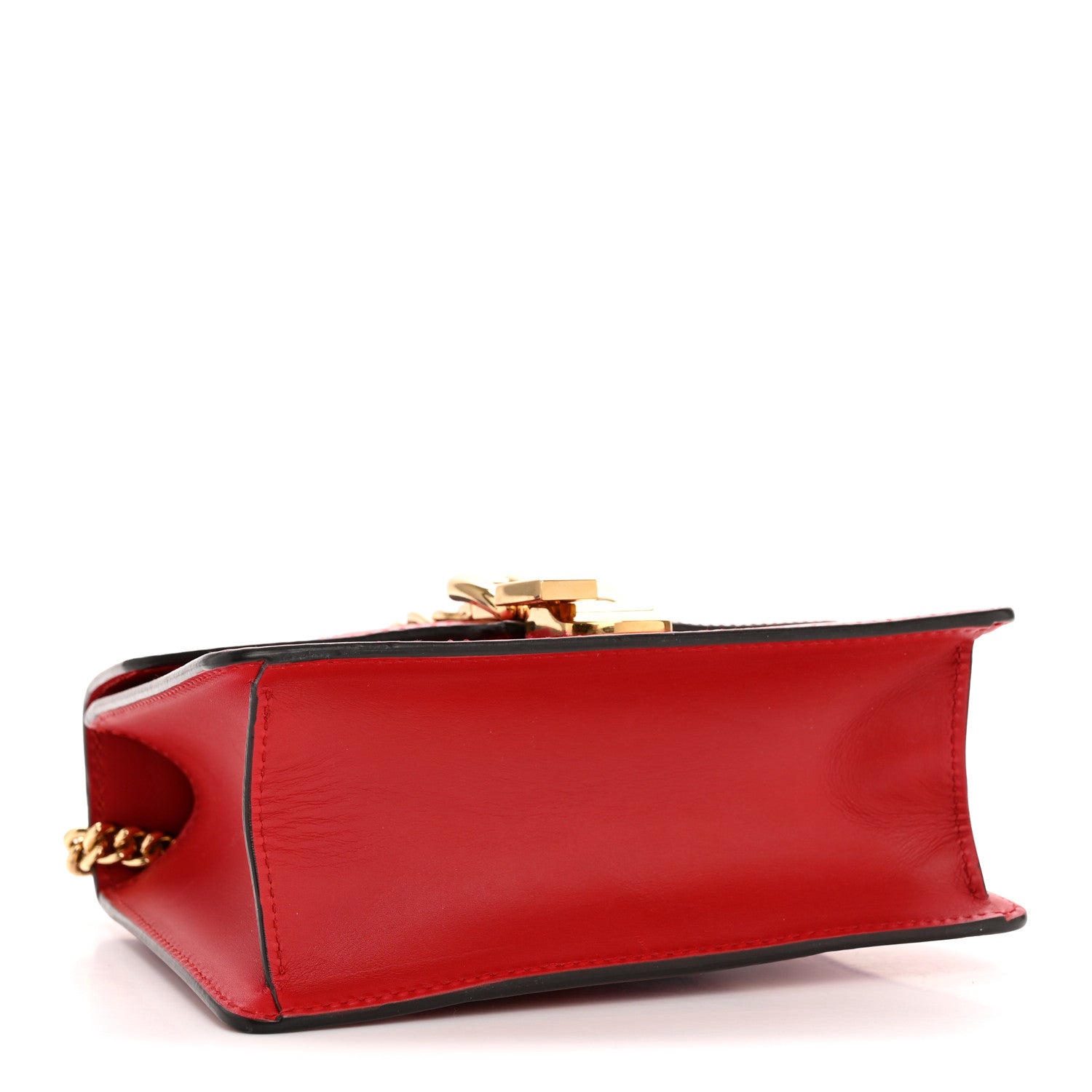 Calfskin Mini Sylvie Chain Shoulder Bag Hibiscus Red