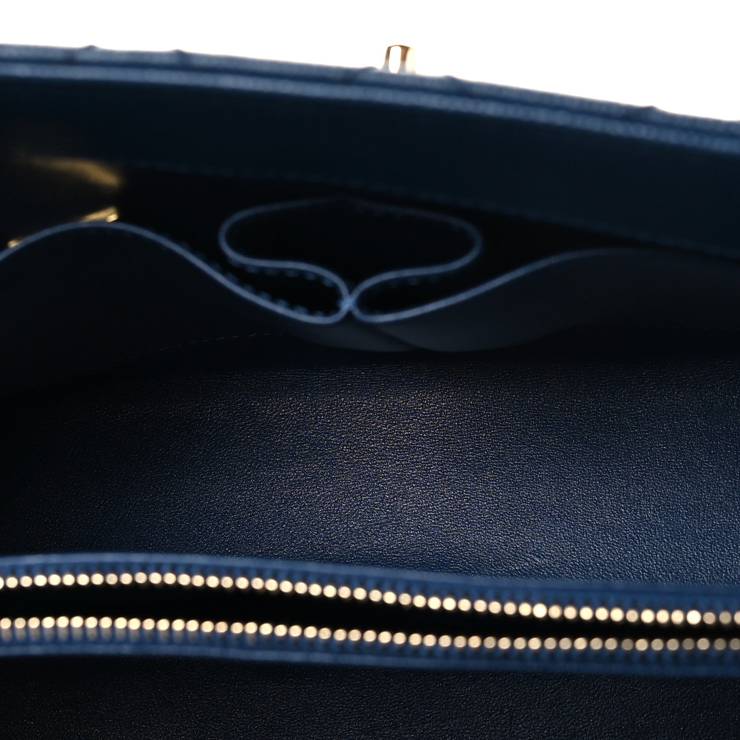 Caviar Lizard Embossed Quilted Small Coco Handle Flap Dark Blue