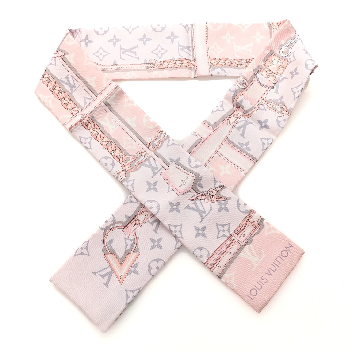 Silk Monogram Confidential Bandeau Light Pink