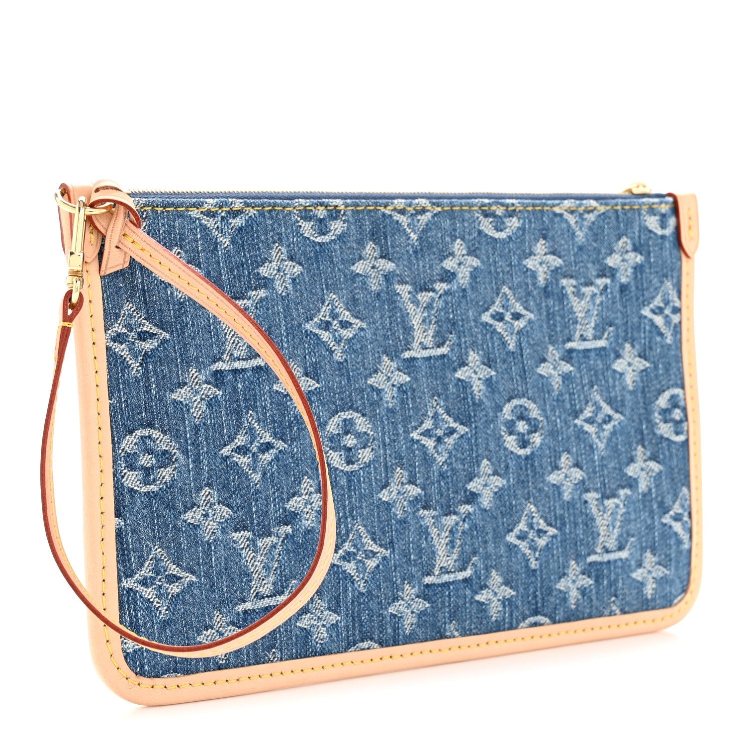 Denim Monogram Carryall MM Pochette Blue