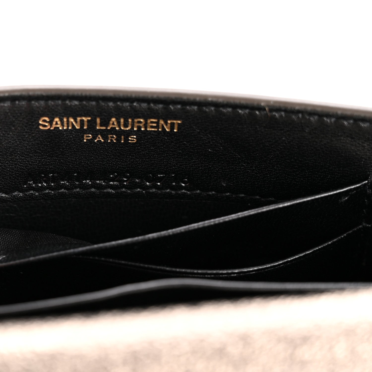 Grained Metallic Calfskin Small Monogram Envelope Wallet Bronze