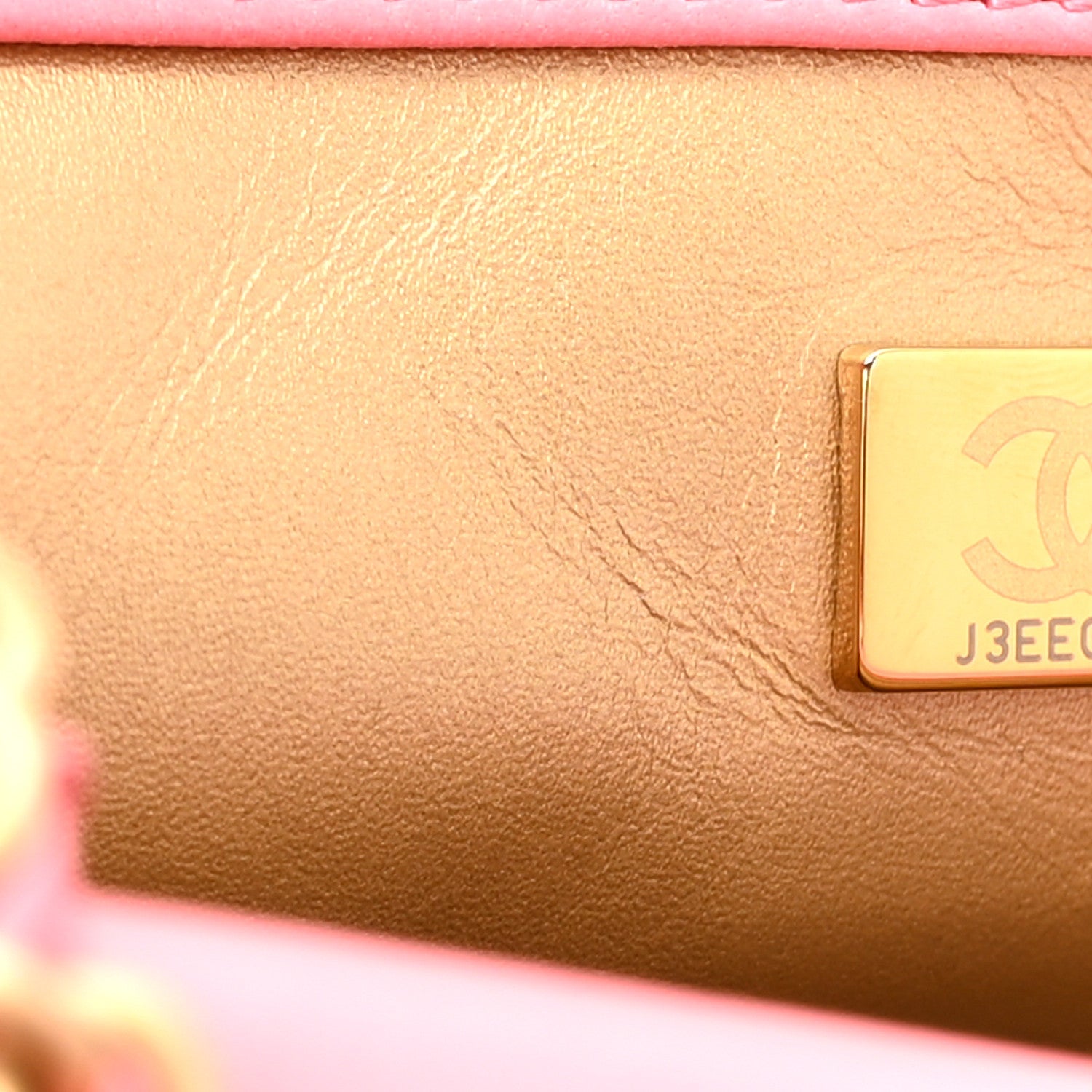 Lambskin Quilted Mini Pearl Crush Flap Pink