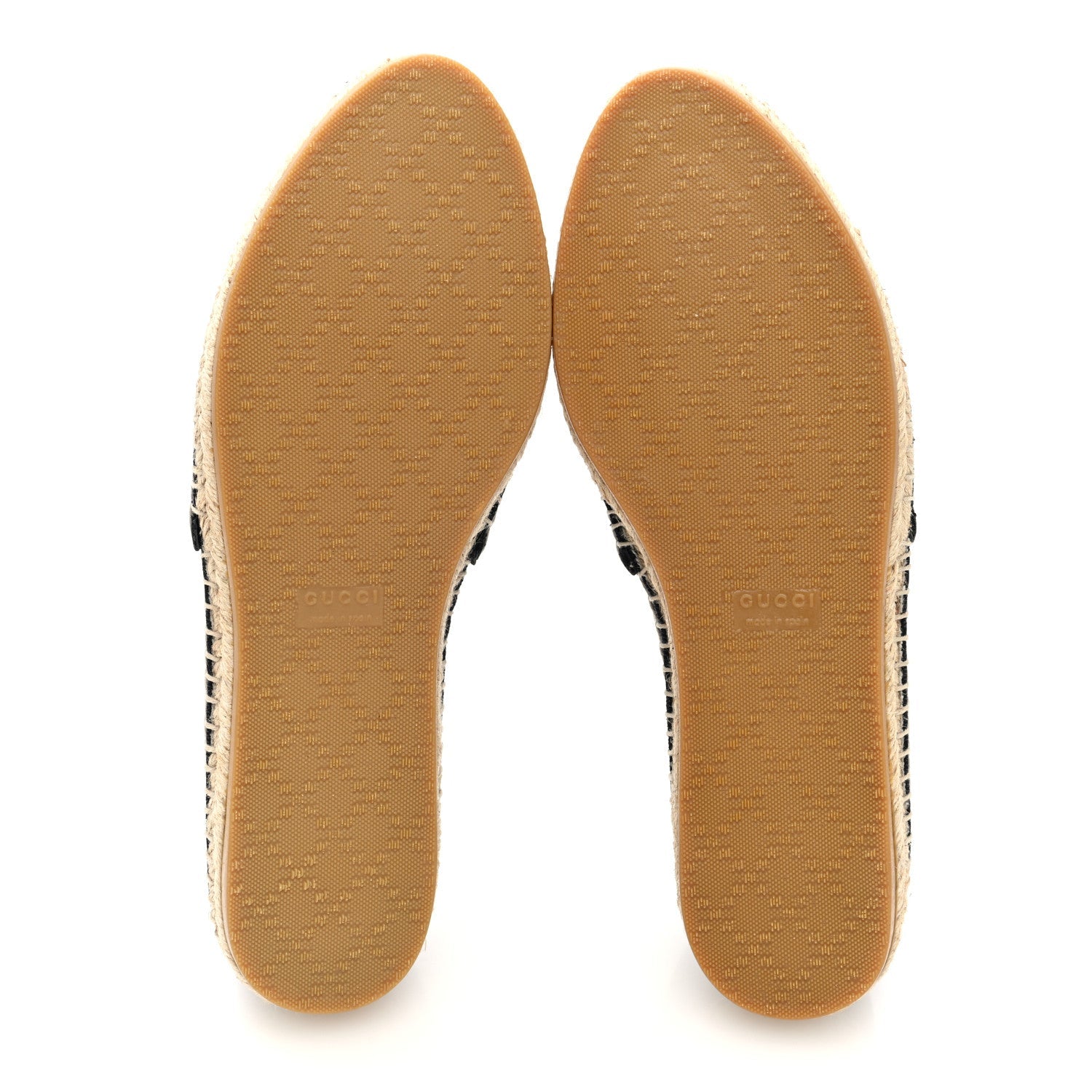 Washed Cotton Miro Soft Calfskin GG Monogram Espadrilles 37.5 Black