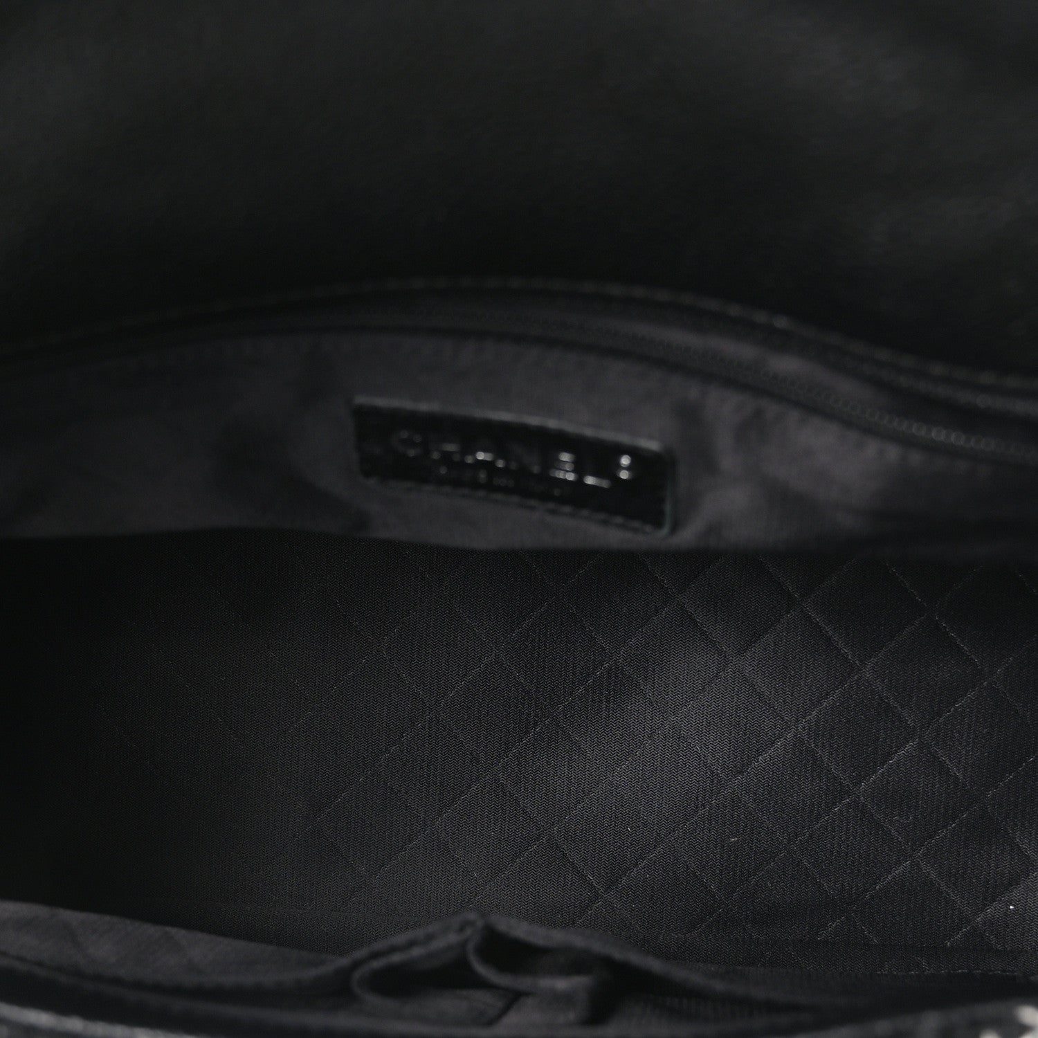 Tweed Trip Top Handle Flap Black