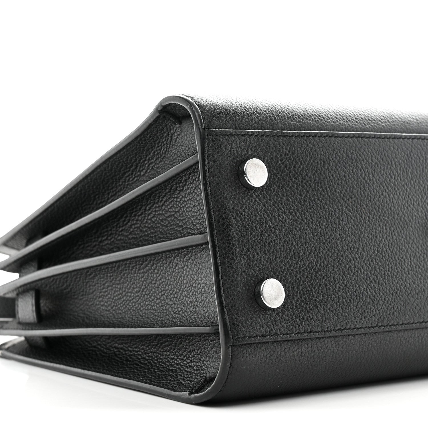 Grained Calfskin Baby Sac De Jour Black