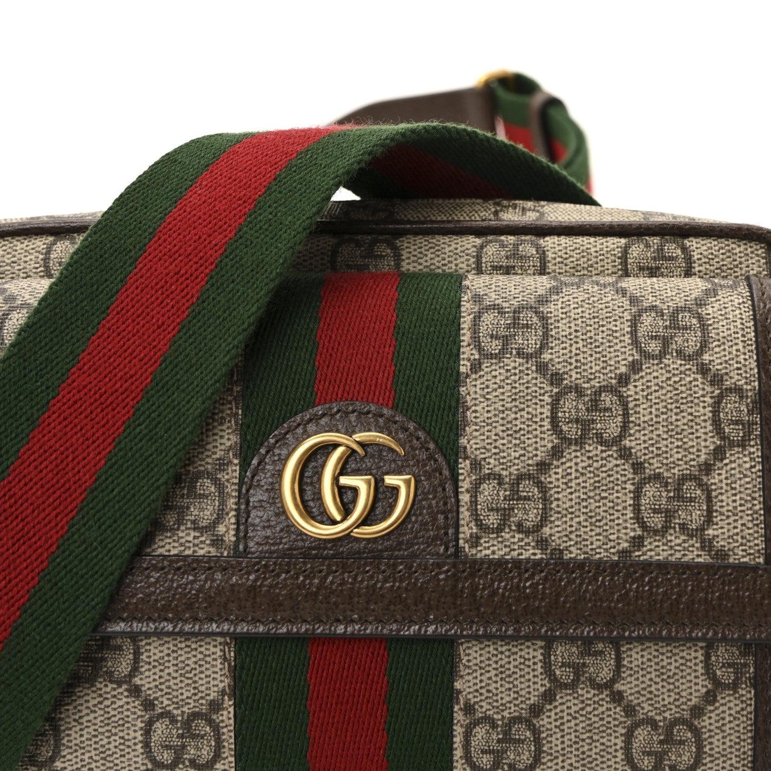GG Supreme Monogram Web Mini Ophidia Bag Beige Ebony