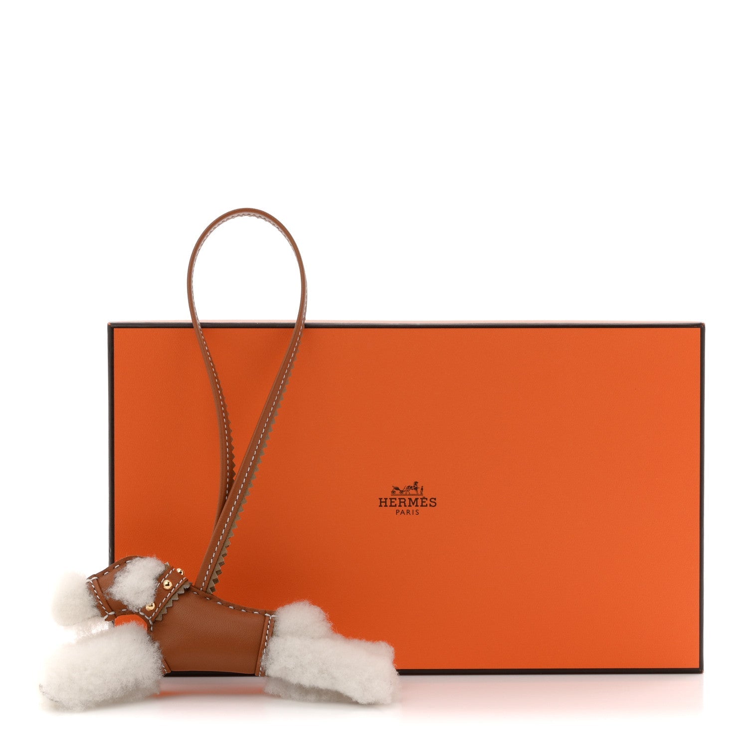Milo Lambskin Epsom Shearling Budy Apic Charm Ecru Gold Poussiere