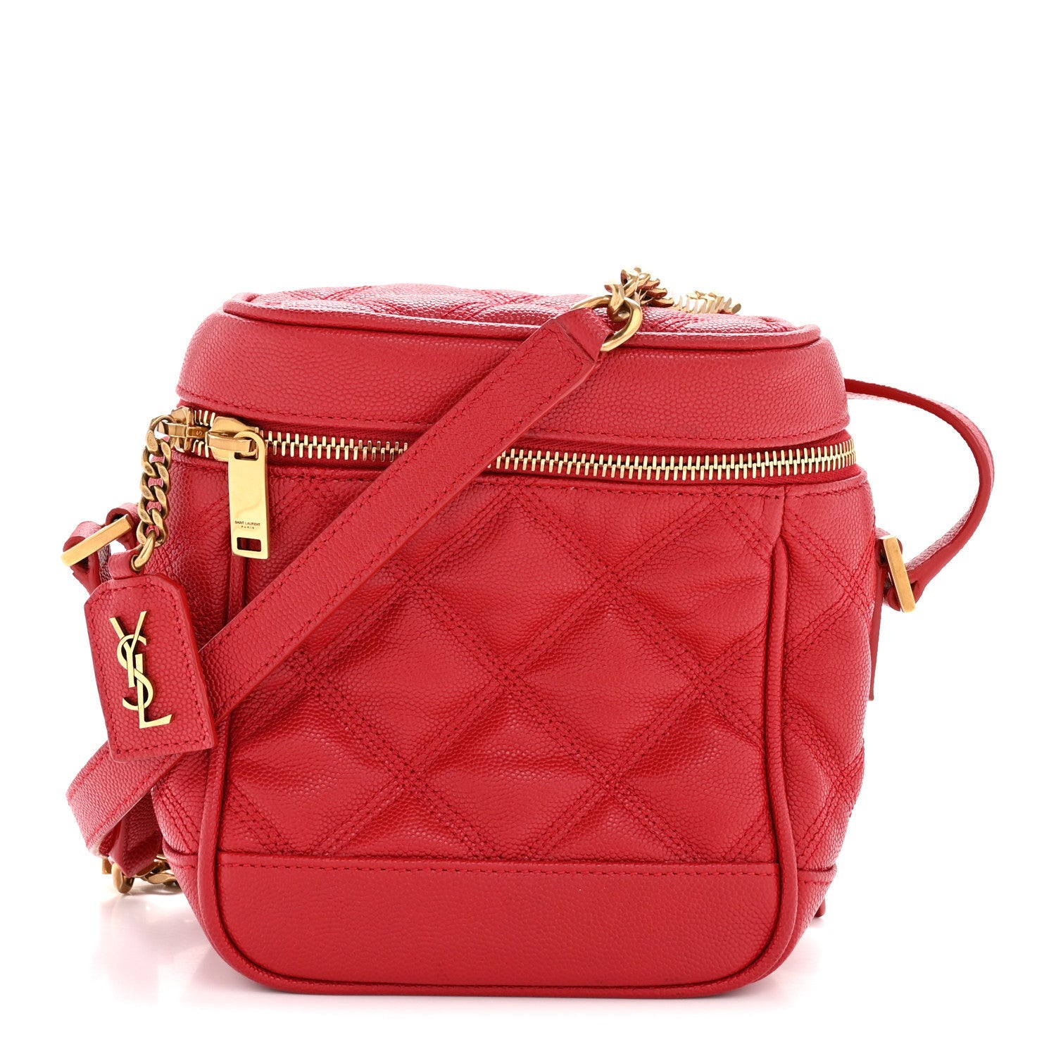 Grain de Poudre Quilted 80's Vanity Bag Rouge Eros