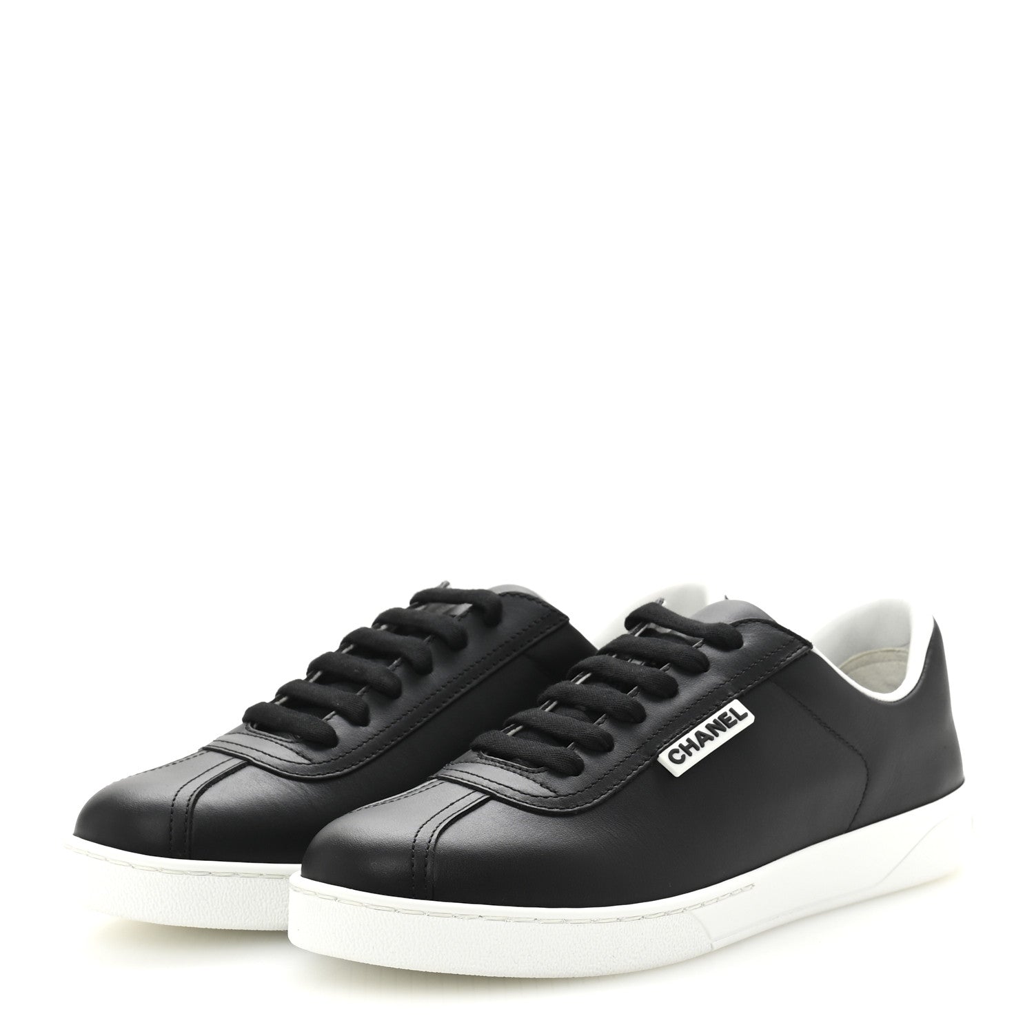 Calfskin CC Womens Sneakers 38 Black