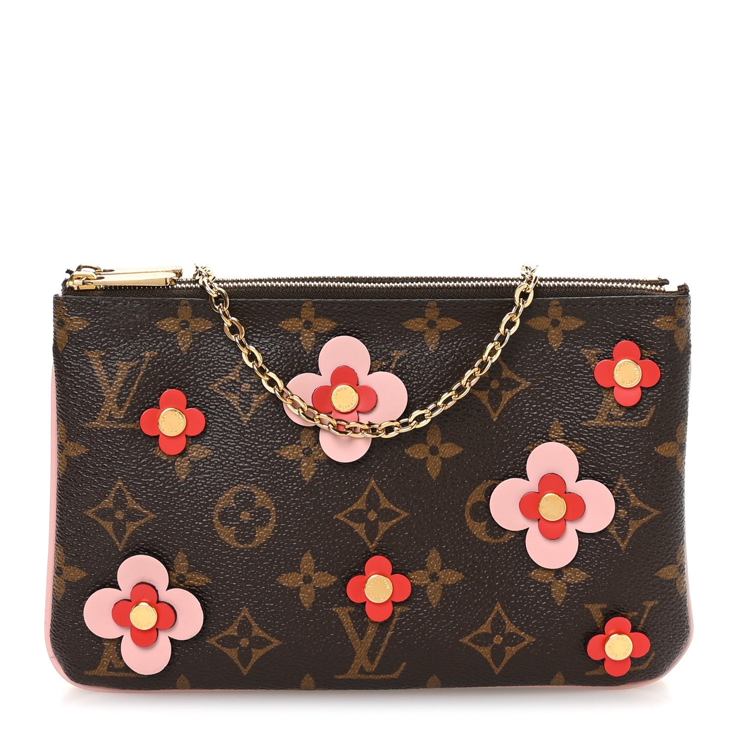Monogram Blooming Flowers Double Zip Pochette