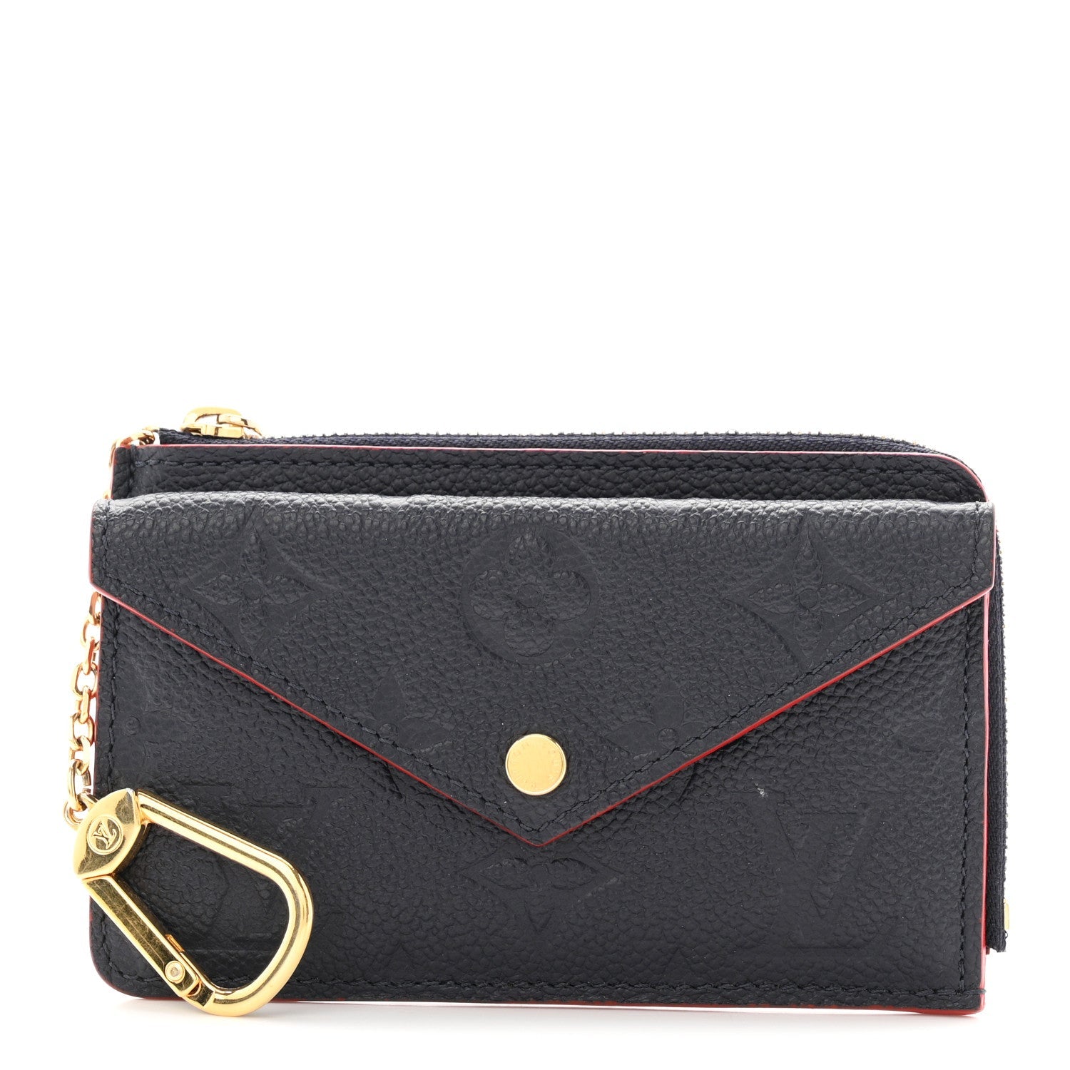 Empreinte Recto Verso Card Holder Marine Rouge