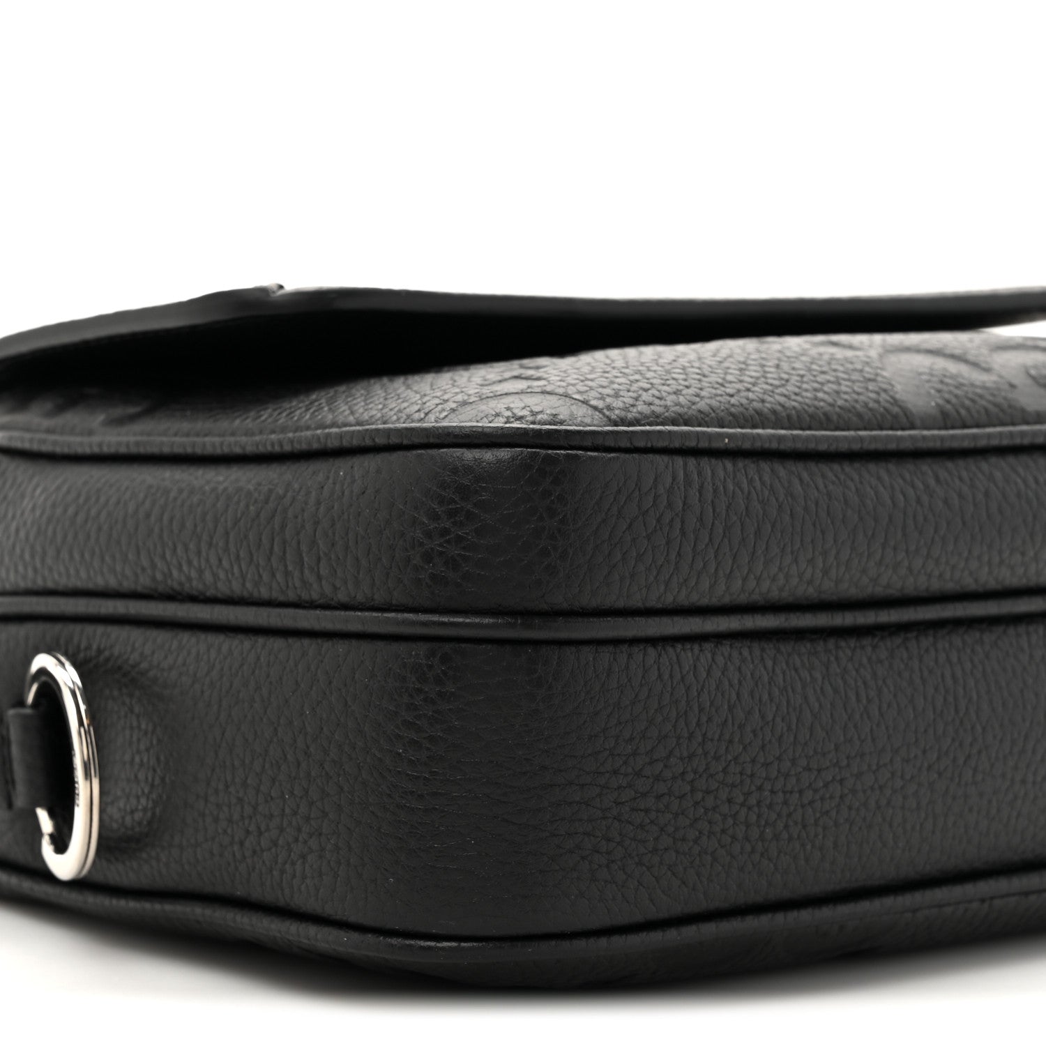 Piuma Calfskin Jumbo GG Embossed Small Messenger Bag Black